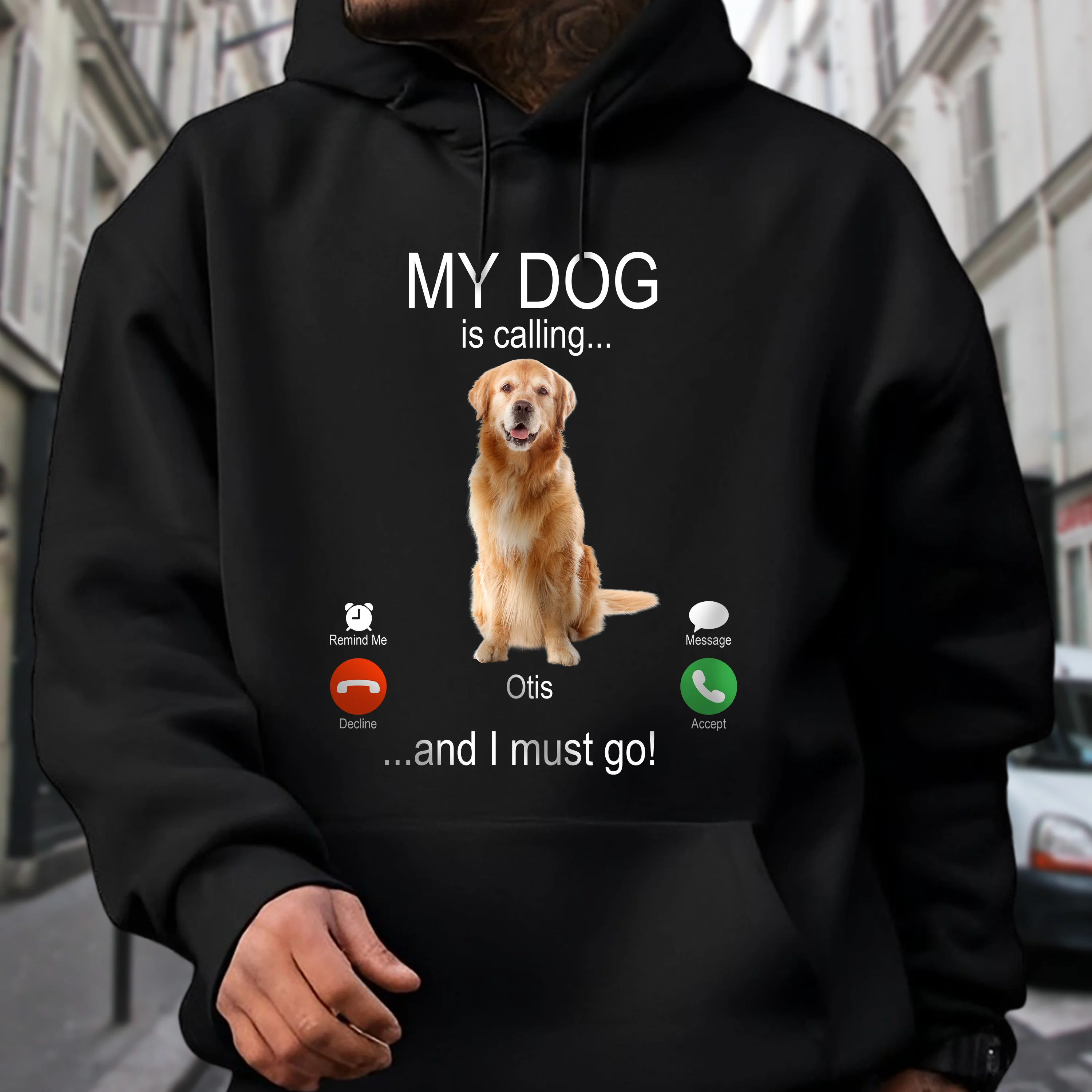 Custom Photo My Dog Is Calling Dark Shirt For Dog Lovers LM32 895115 - Image 5