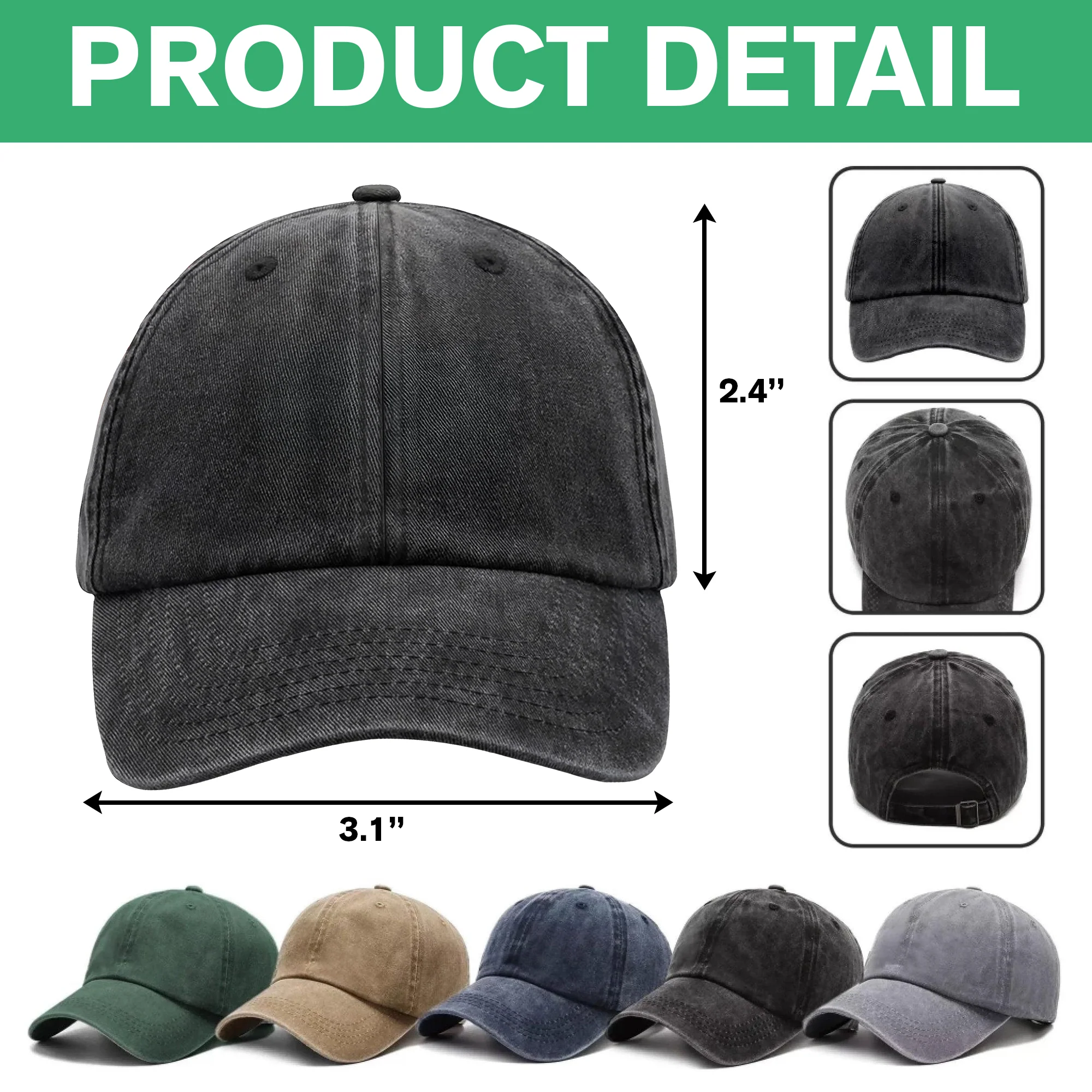 Custom Photo My Dog Is Calling Washed Denim Baseball Cap For Dog Lovers LM32 895113 - Image 7