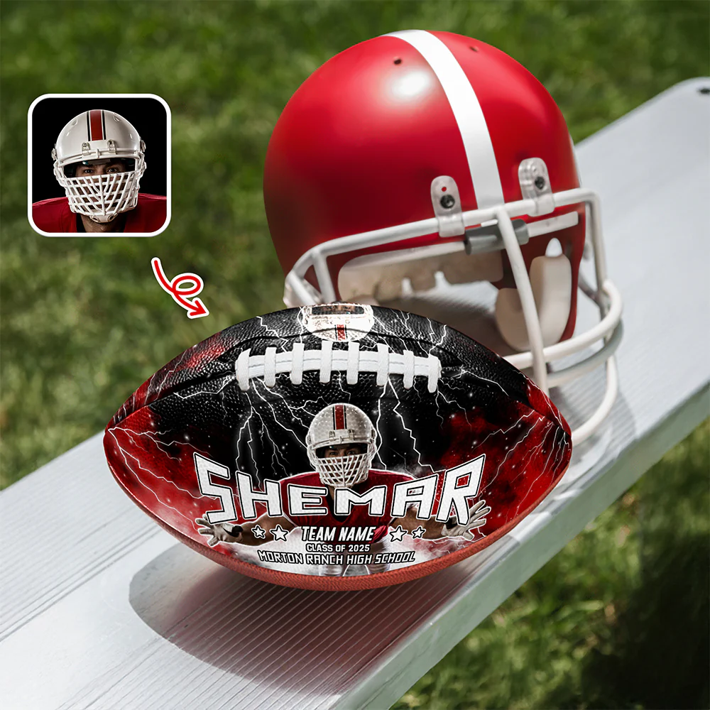 Custom Photo, Text And Color Football Ball Gift For Football Lover CH07 895516 - Image 4