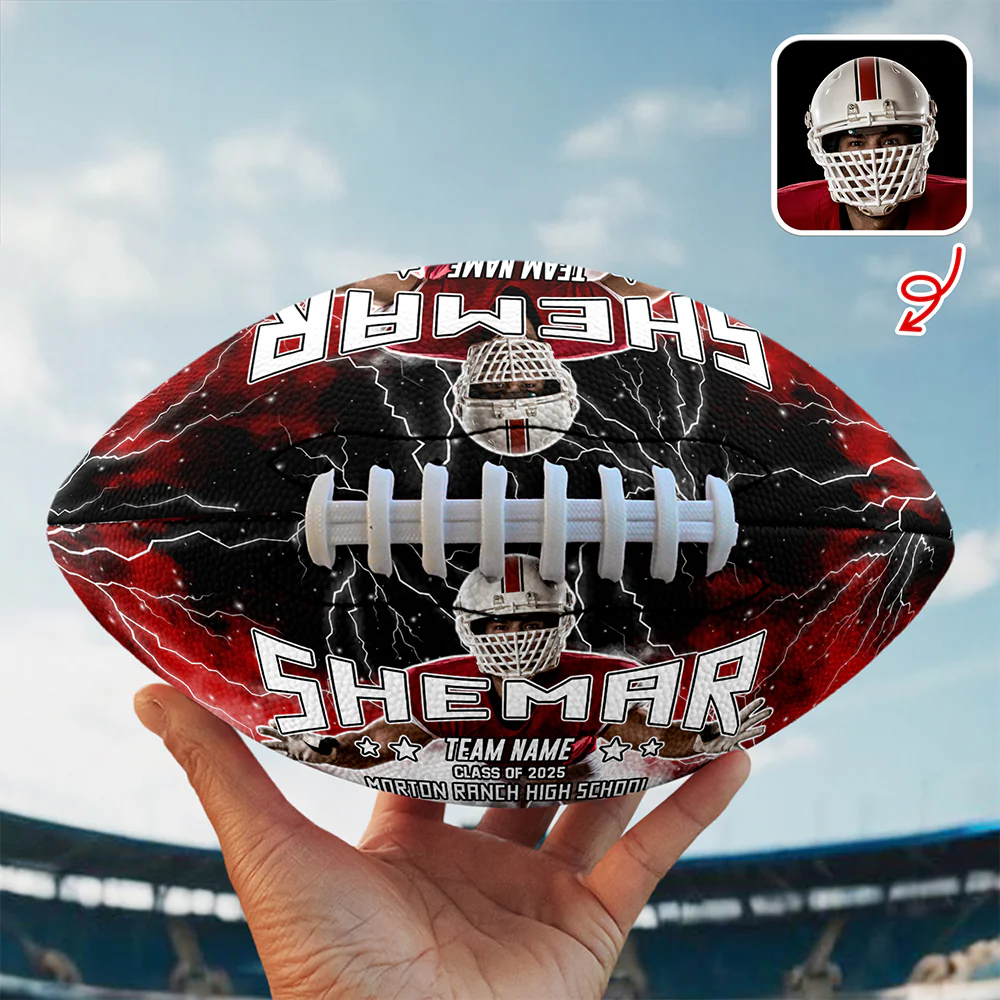 Custom Photo, Text And Color Football Ball Gift For Football Lover CH07 895516 - Image 5