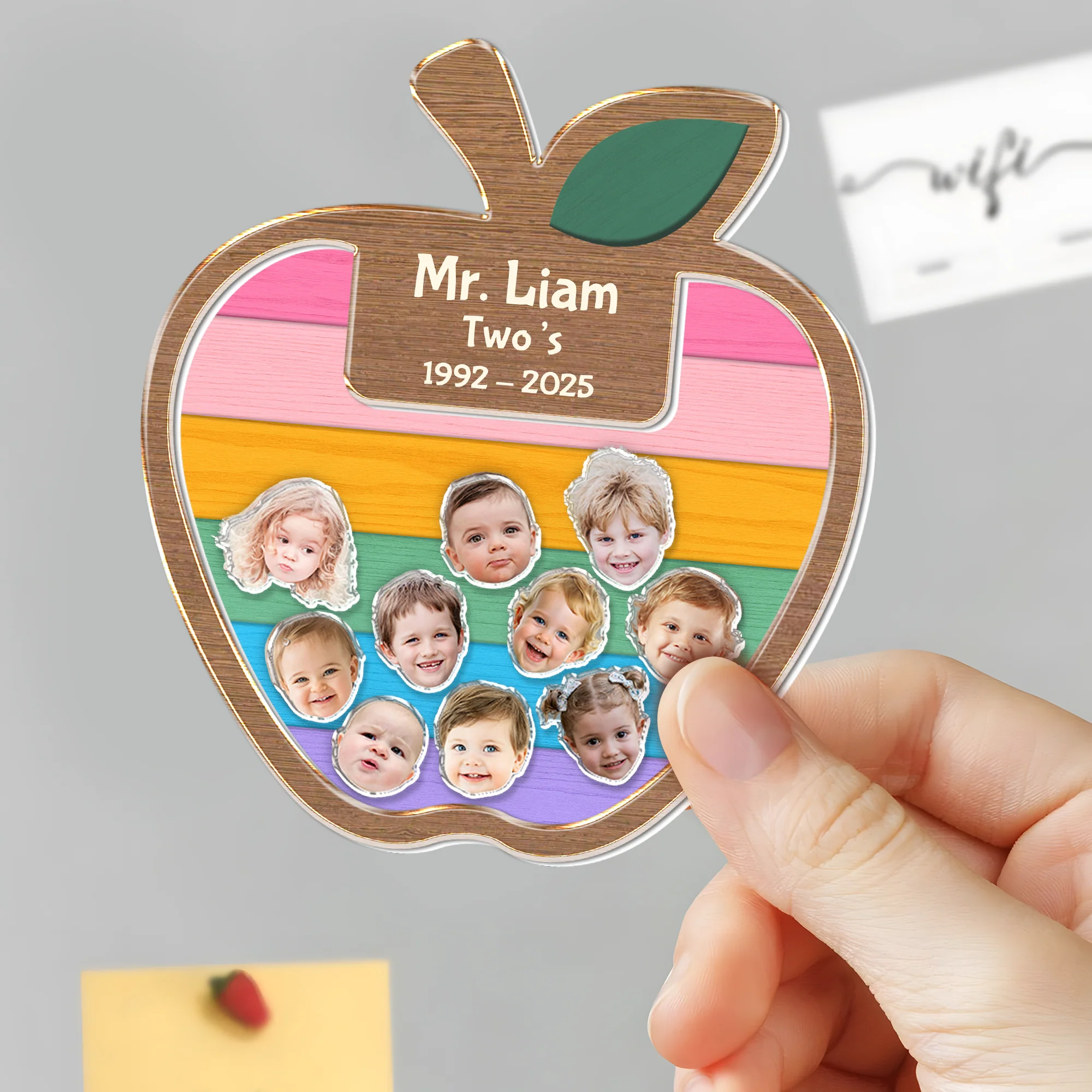 Custom Photo Thank You Teacher – Personalized Apple Shaker Locker Magnet Gift From Students HO82 894426 - Image 2