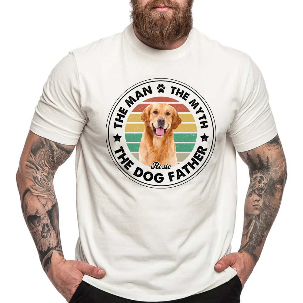 Custom Photo The Man The Myth The Dog Father Comfort Shirt For Dog Lovers CH07 899368 - Image 6