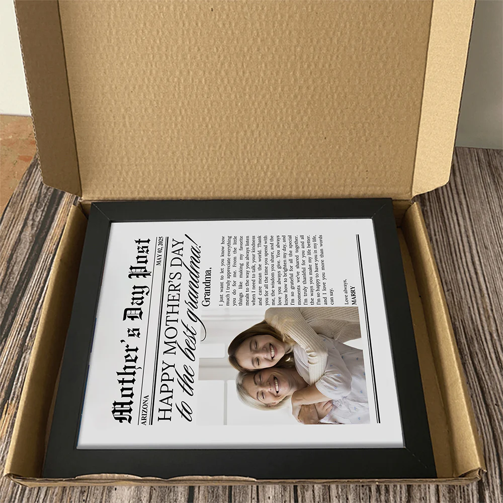 Custom Photo To The Best Grandma For Mother's Day Picture Frame TH10 892599 - Image 7