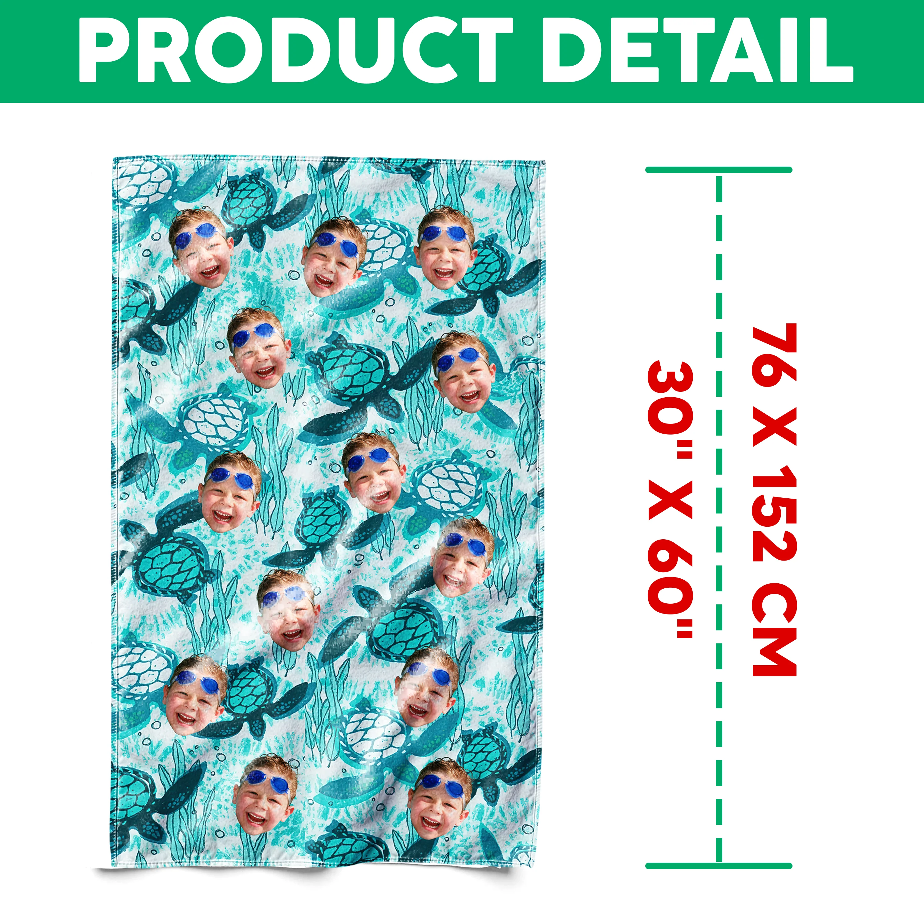 Custom Photo Turtles Pattern Beach Towel HO82 894068 - Image 6