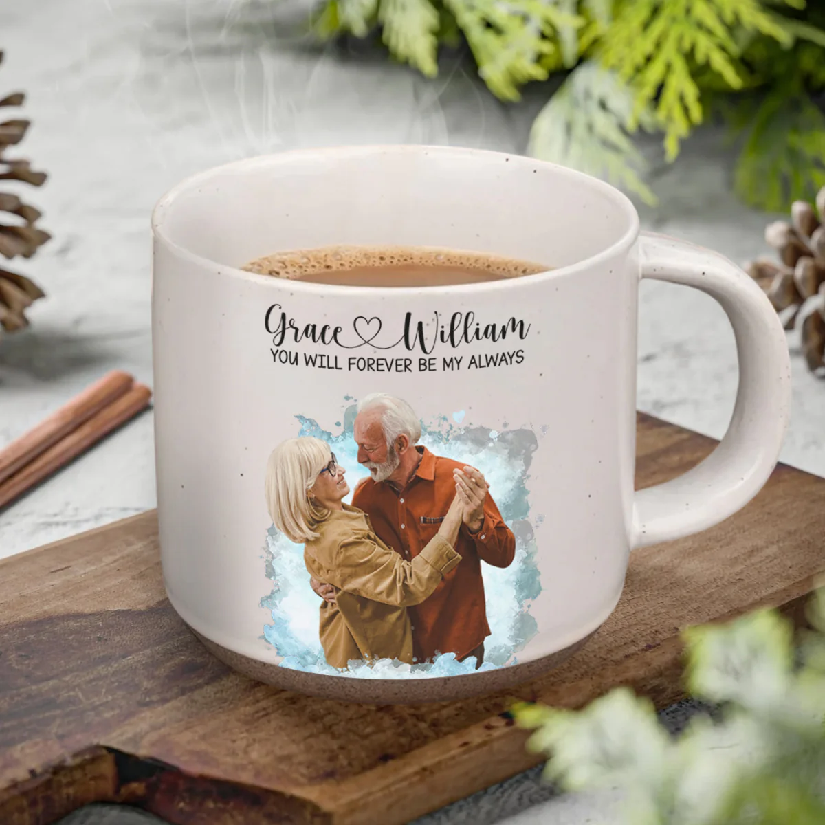 Custom Photo You Will Forever Be My Always Pottery Mug Gift For Couple HO82 901018 - Image 2