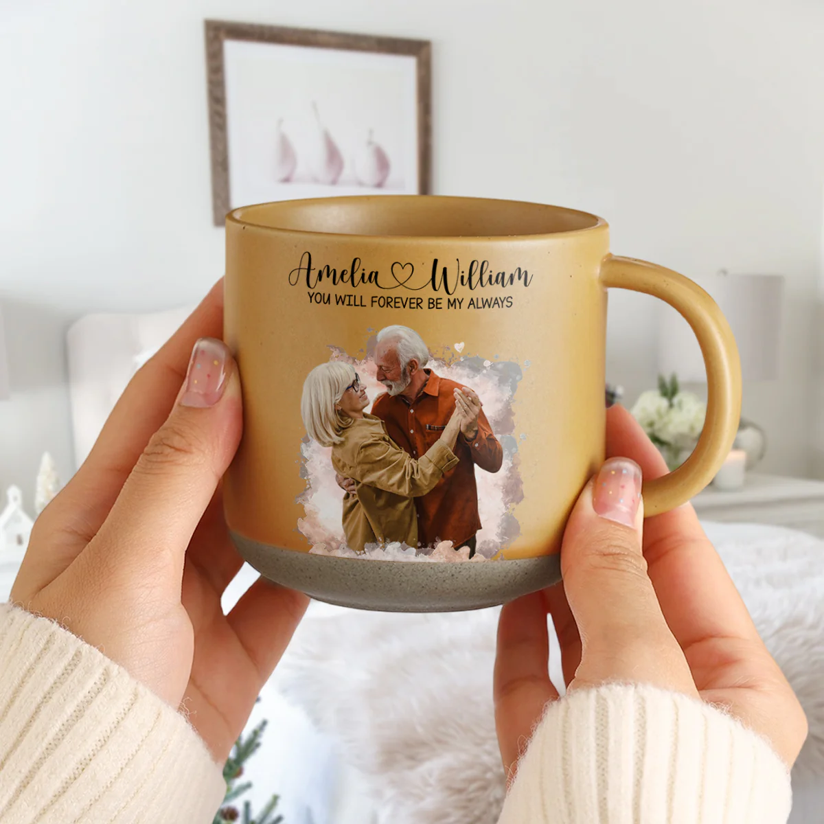 Custom Photo You Will Forever Be My Always Pottery Mug Gift For Couple HO82 901018 - Image 3