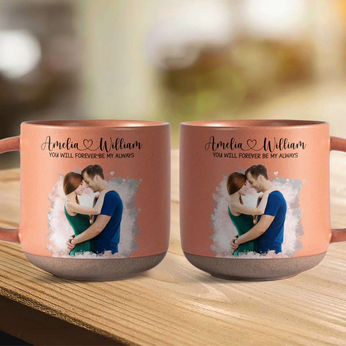 Custom Photo You Will Forever Be My Always Pottery Mug Gift For Couple HO82 901018 - Image 5