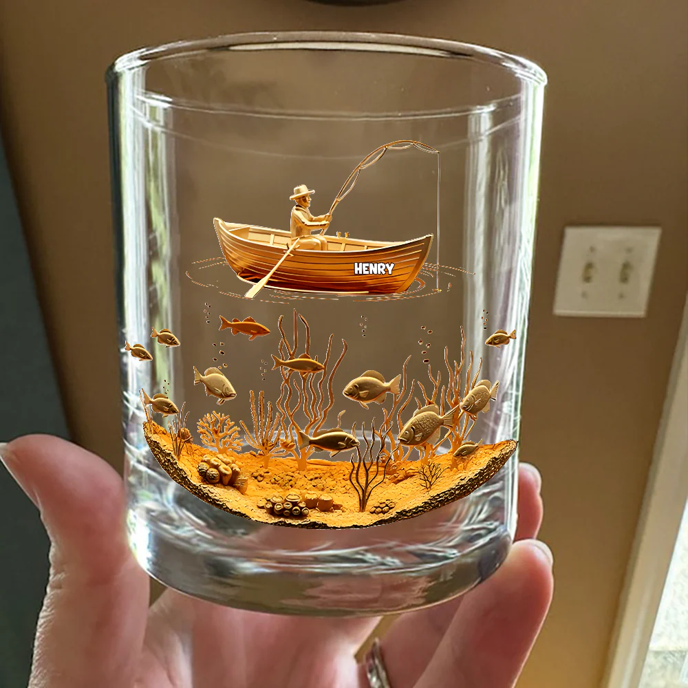 Fishing Man - Personalized Whiskey Glass Gifts For Fishing Lovers CH07 899874 - Image 3