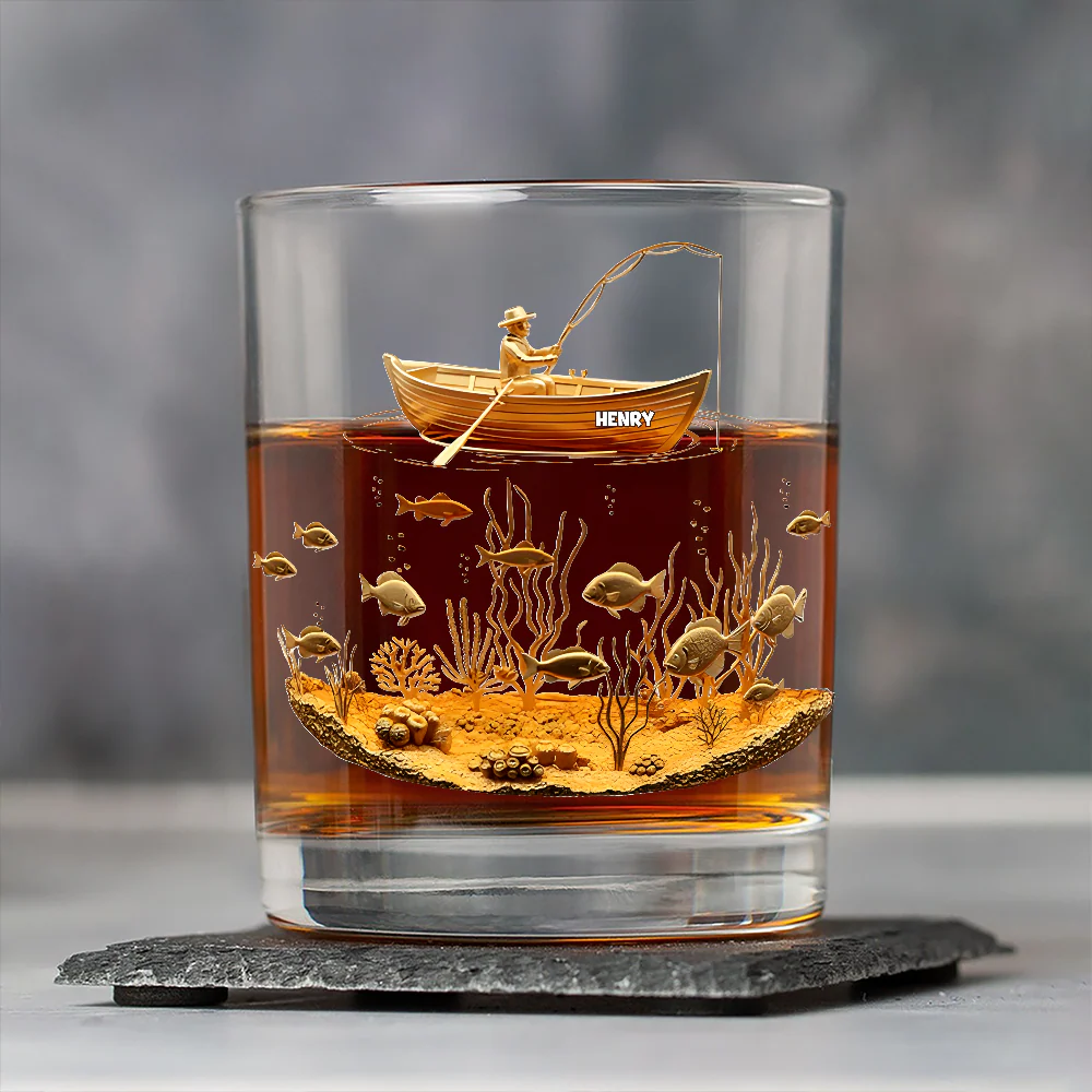 Fishing Man - Personalized Whiskey Glass Gifts For Fishing Lovers CH07 899874 - Image 4