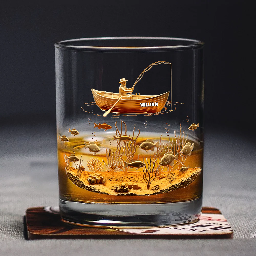 Fishing Man - Personalized Whiskey Glass Gifts For Fishing Lovers CH07 899874 - Image 5