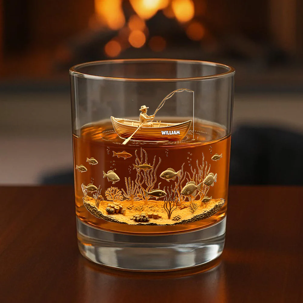 Fishing Man - Personalized Whiskey Glass Gifts For Fishing Lovers CH07 899874 - Image 6