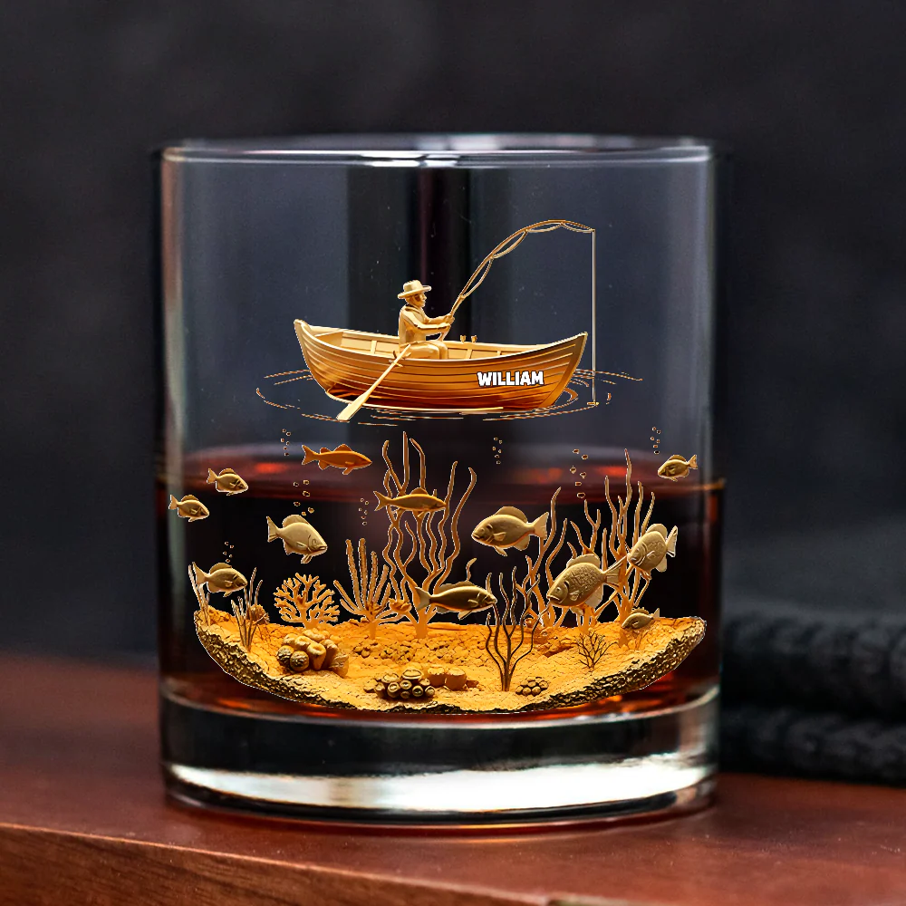 Fishing Man - Personalized Whiskey Glass Gifts For Fishing Lovers CH07 899874 - Image 7