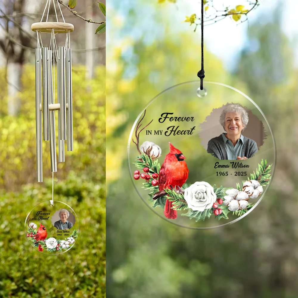 I'm Always With You - Personalized Memorial Photo Acrylic Wind Chimes CH07 896240 - Image 3