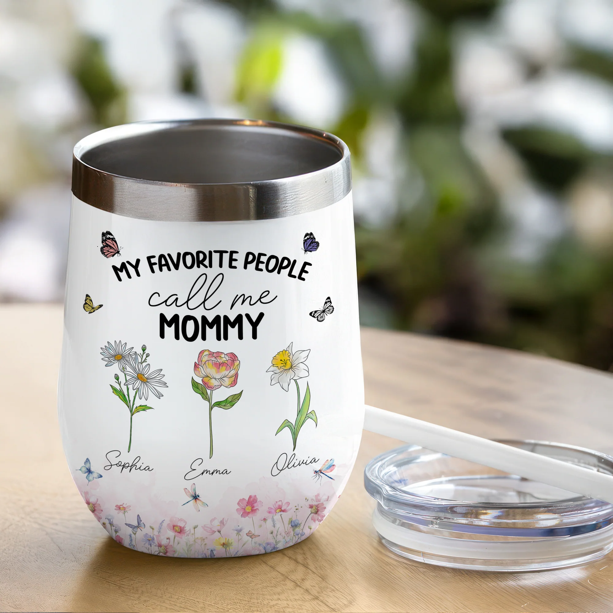 My Favorite People Call Me Mommy And Grandma Personalized Wine Tumbler LM32 893995 - Image 5