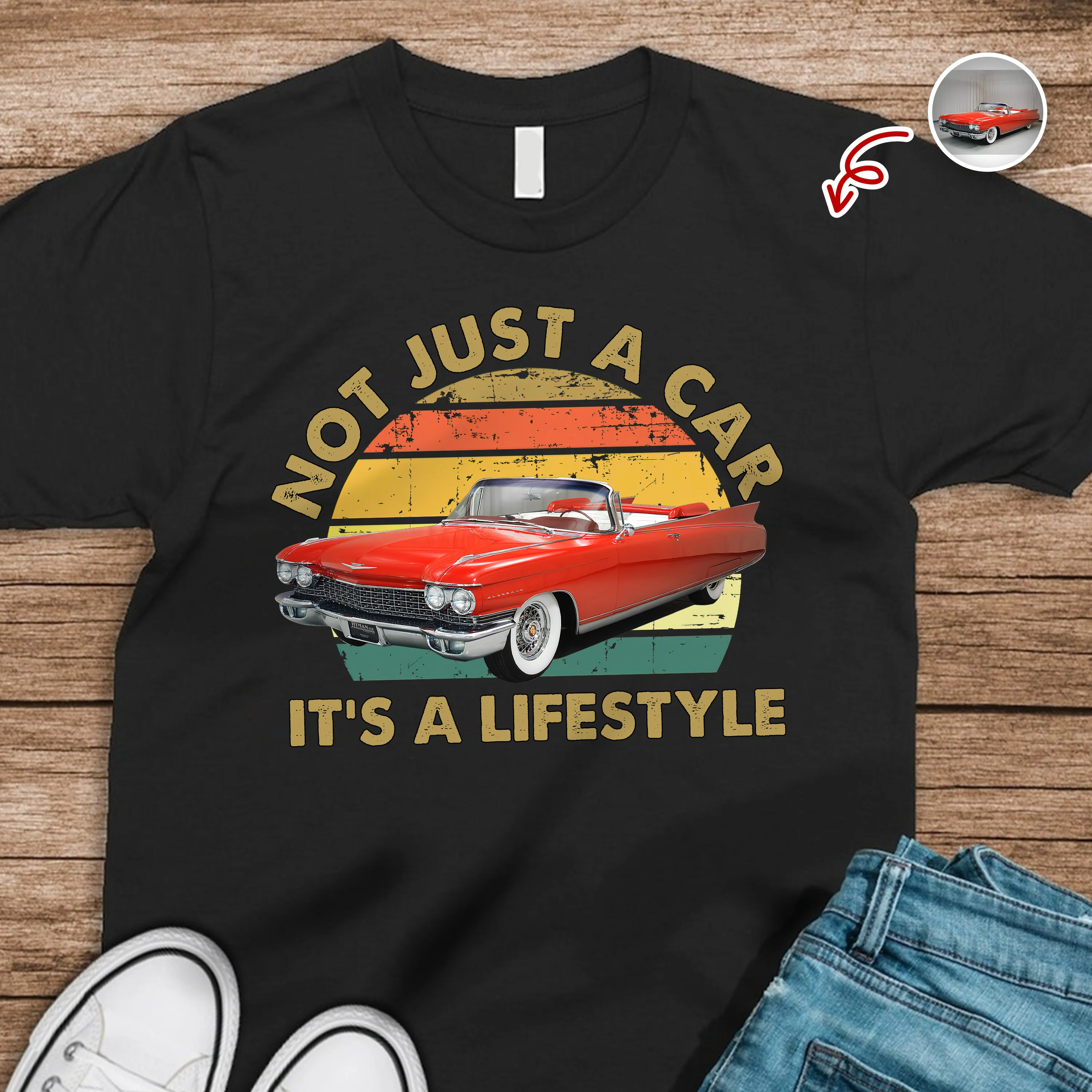 Not Just A Car, It's A Lifestyle Custom Car Photo Retro Dark Shirt CH07 896570 - Image 3