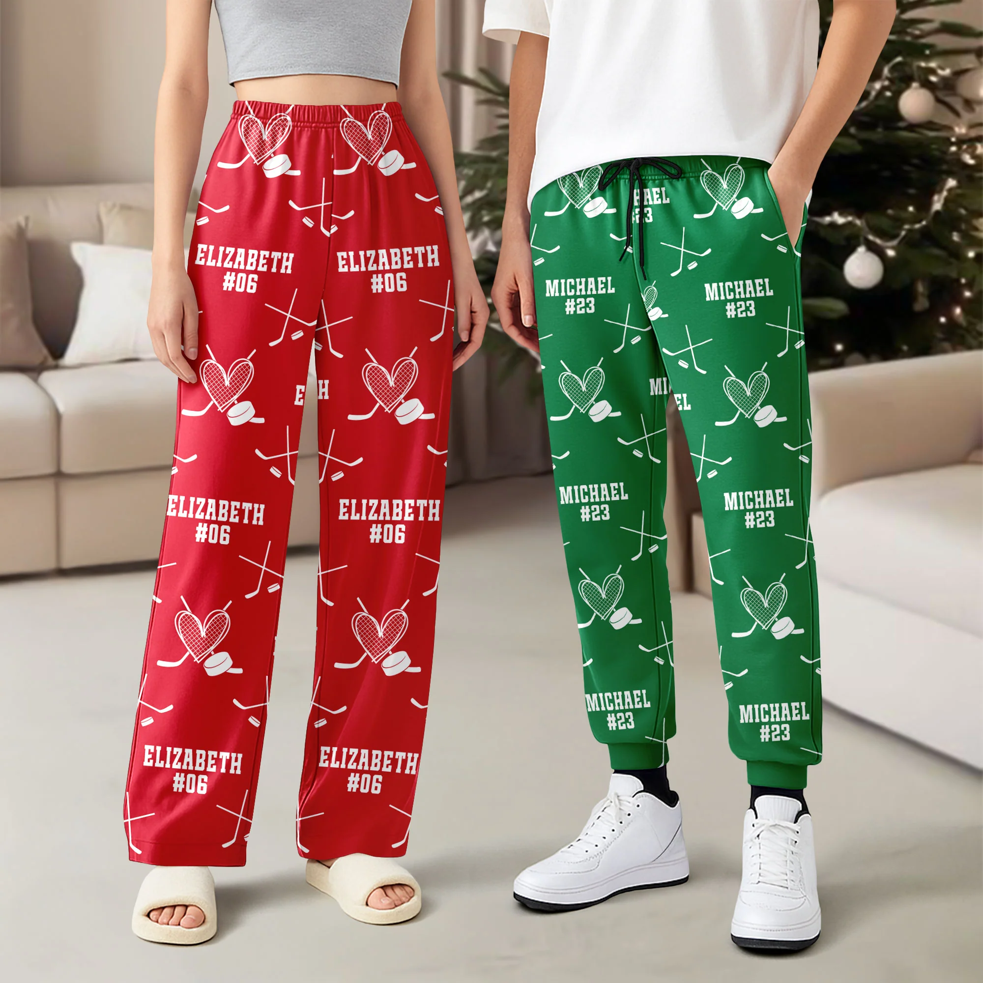 Personalized Christmas Hockey Sweatpants Gift For Hockey Lovers HO82 900092 - Image 4