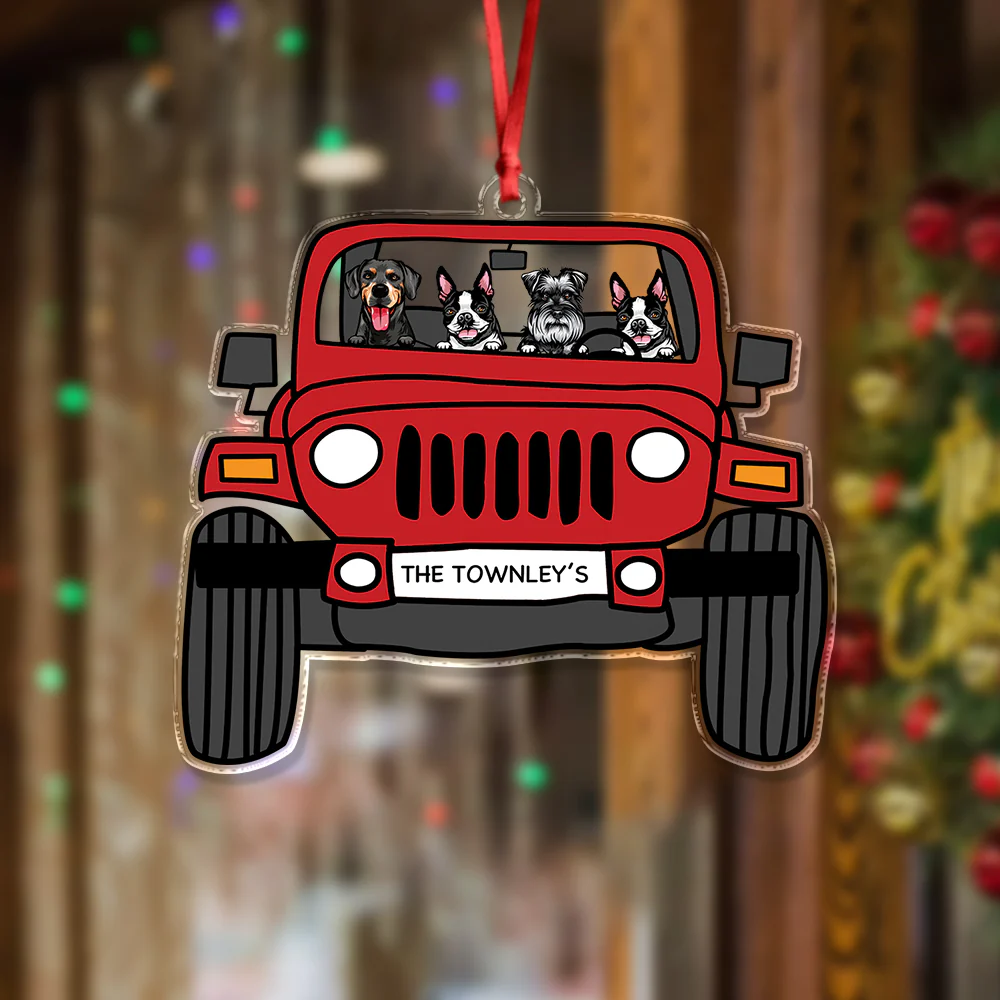 Personalized Dog On Car Acrylic Ornament For Dog Lovers TH10 894441 - Image 5