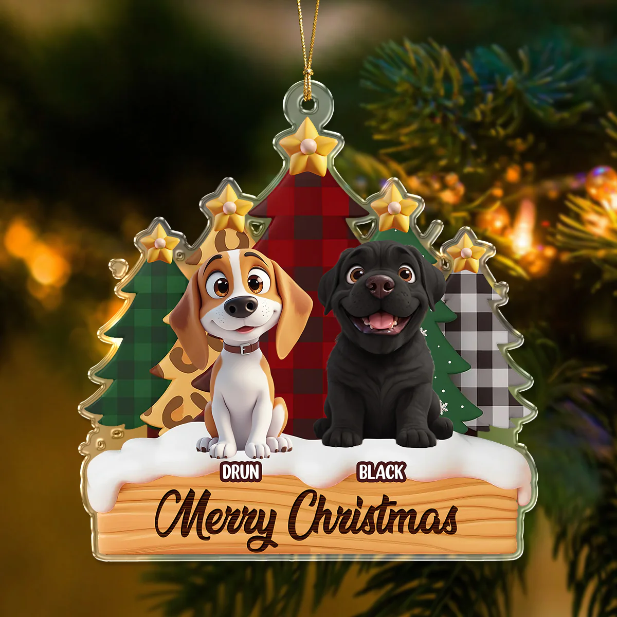 Personalized Happy Pawlidays Christmas Acrylic Ornament Gift For Dog Lover LM32 897247 - Image 7