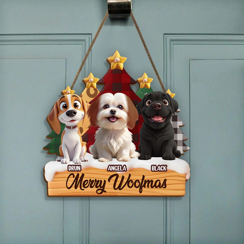 Personalized Happy Pawlidays Christmas Door Sign Gift For Dog Lover LM32 897249 - Image 7