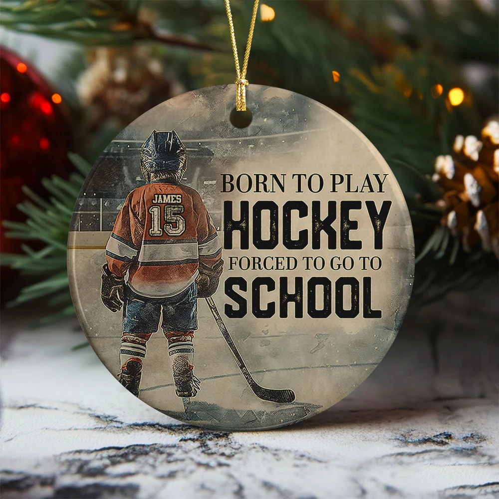 Personalized Hockey Boy Christmas Ceramic Ornament Gift For Hockey Lovers HO82 900082 - Image 7