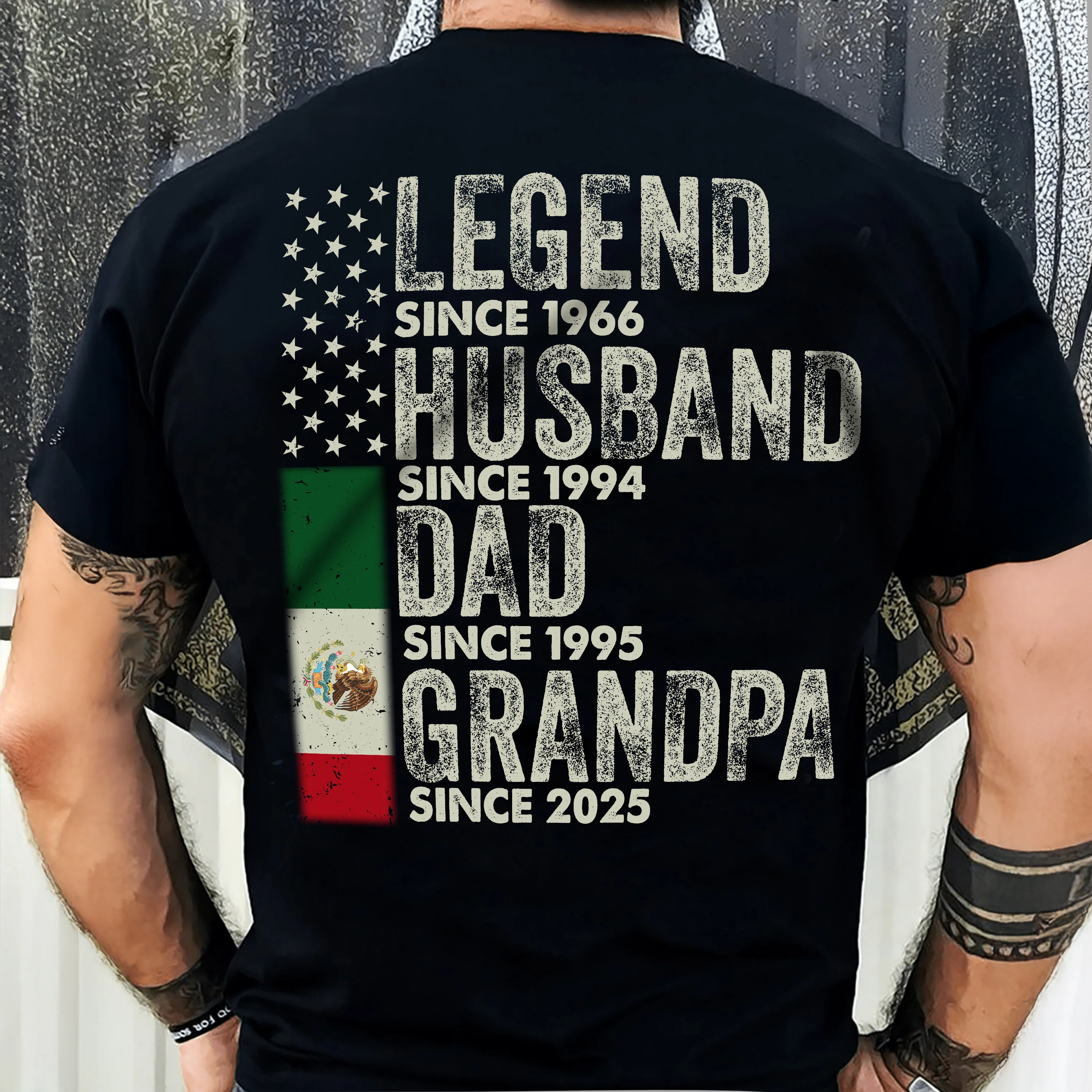 Personalized Legend Husband Dad Grandpa Back Shirt With American And Mexico Flag TH10 894317 - Image 8