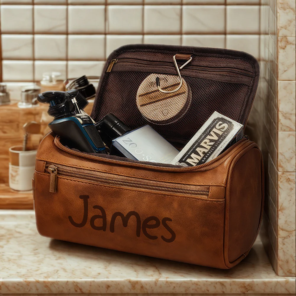 This Grandpa Belongs To Personalized Toiletry Bag With 2 Zip Gift For Grandpa And Dad TH10 894923 - Image 2