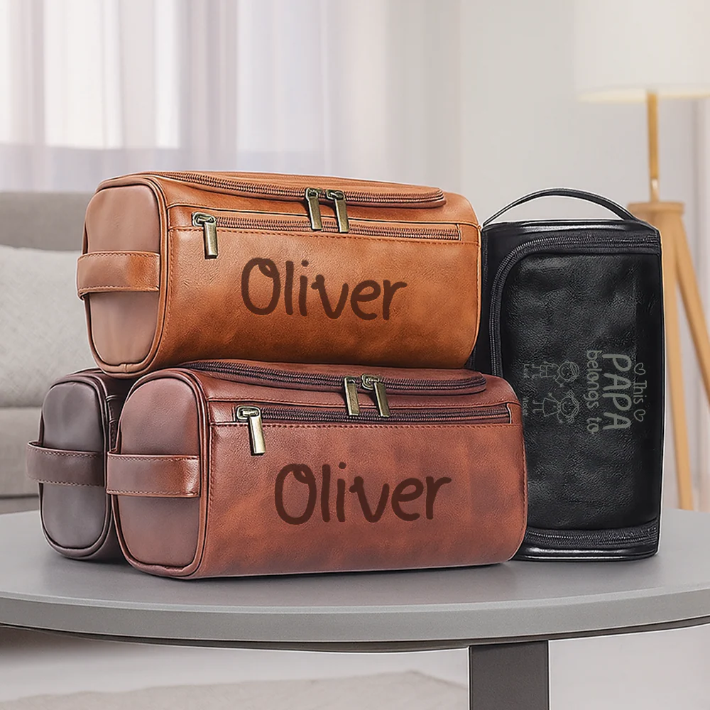 This Grandpa Belongs To Personalized Toiletry Bag With 2 Zip Gift For Grandpa And Dad TH10 894923 - Image 4