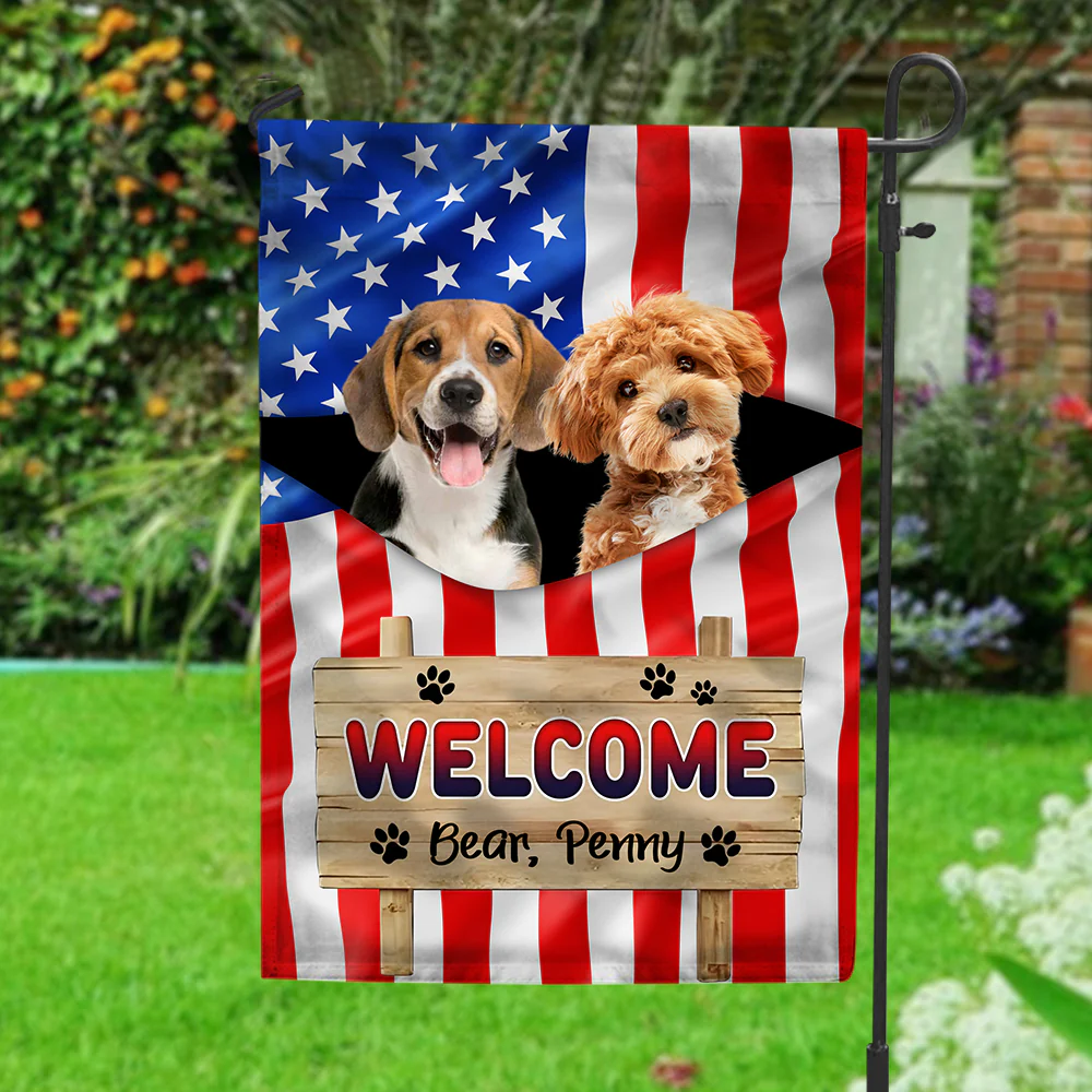 Welcome Dog American - Personalized Garden Flag, Gift For Dog Lovers CH07 896020 - Image 5