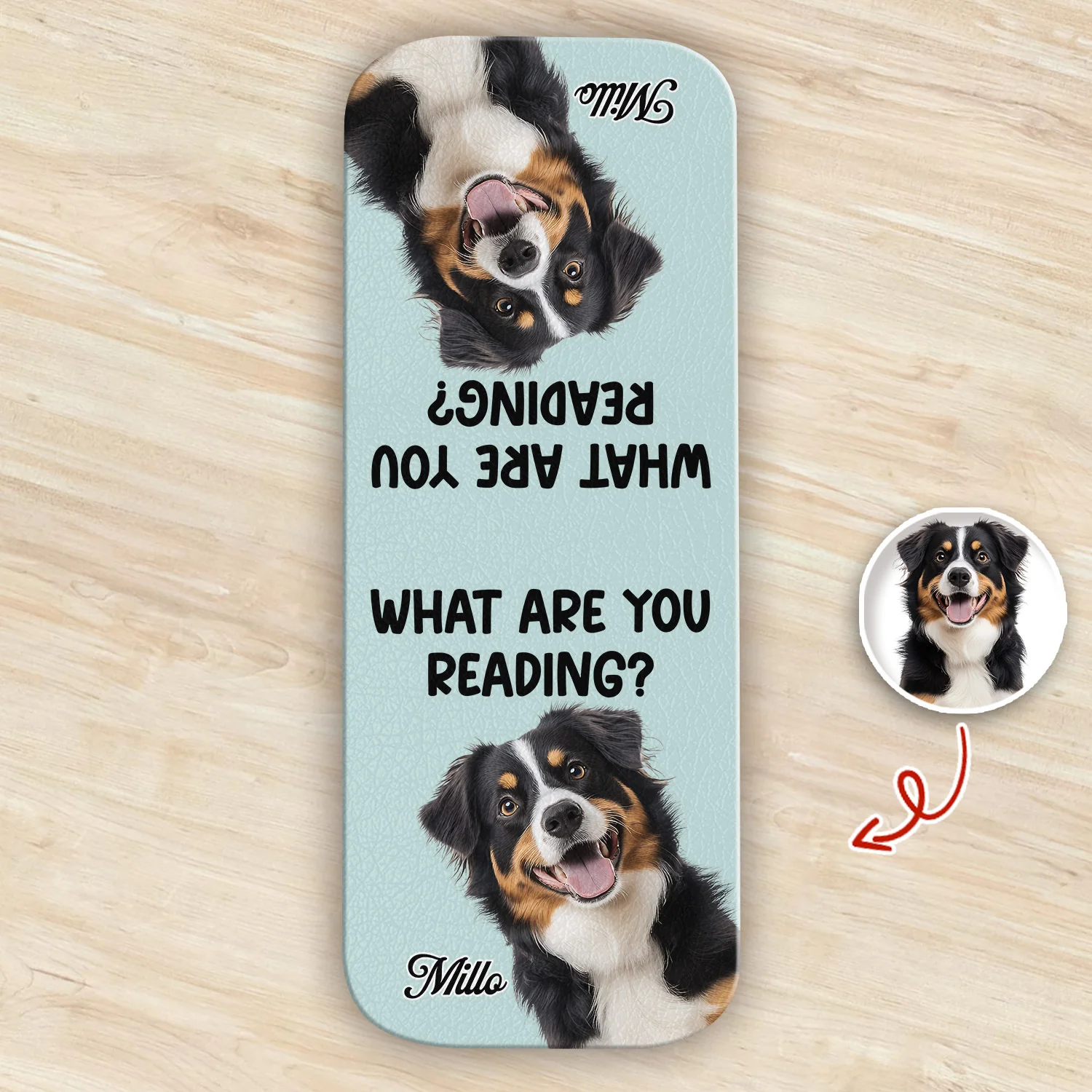 What Are You Reading - Custom Dog Photo Leather Magnetic Bookmark For Book Lovers, Dog Lovers CH07 899528 - Image 2