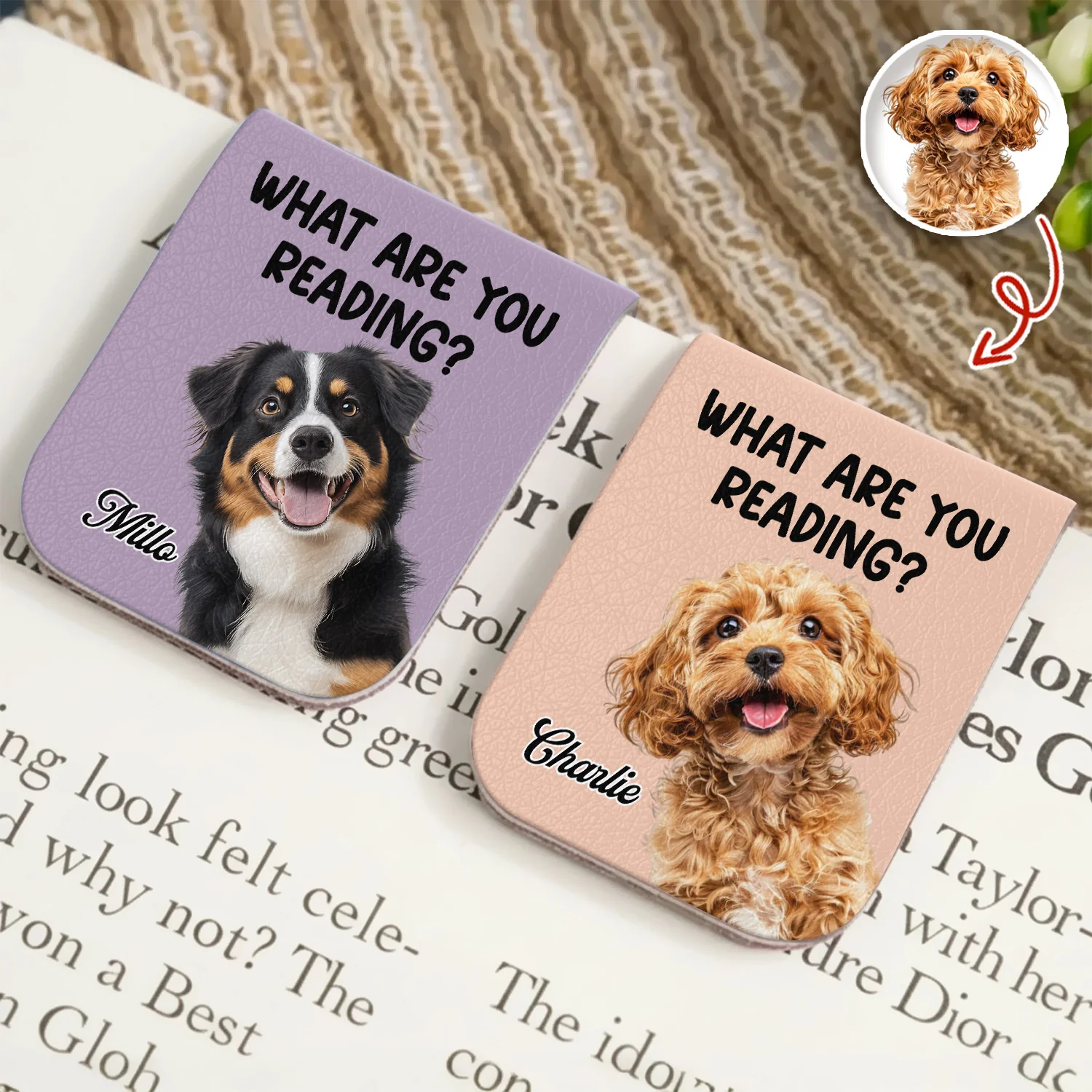 What Are You Reading - Custom Dog Photo Leather Magnetic Bookmark For Book Lovers, Dog Lovers CH07 899528 - Image 4