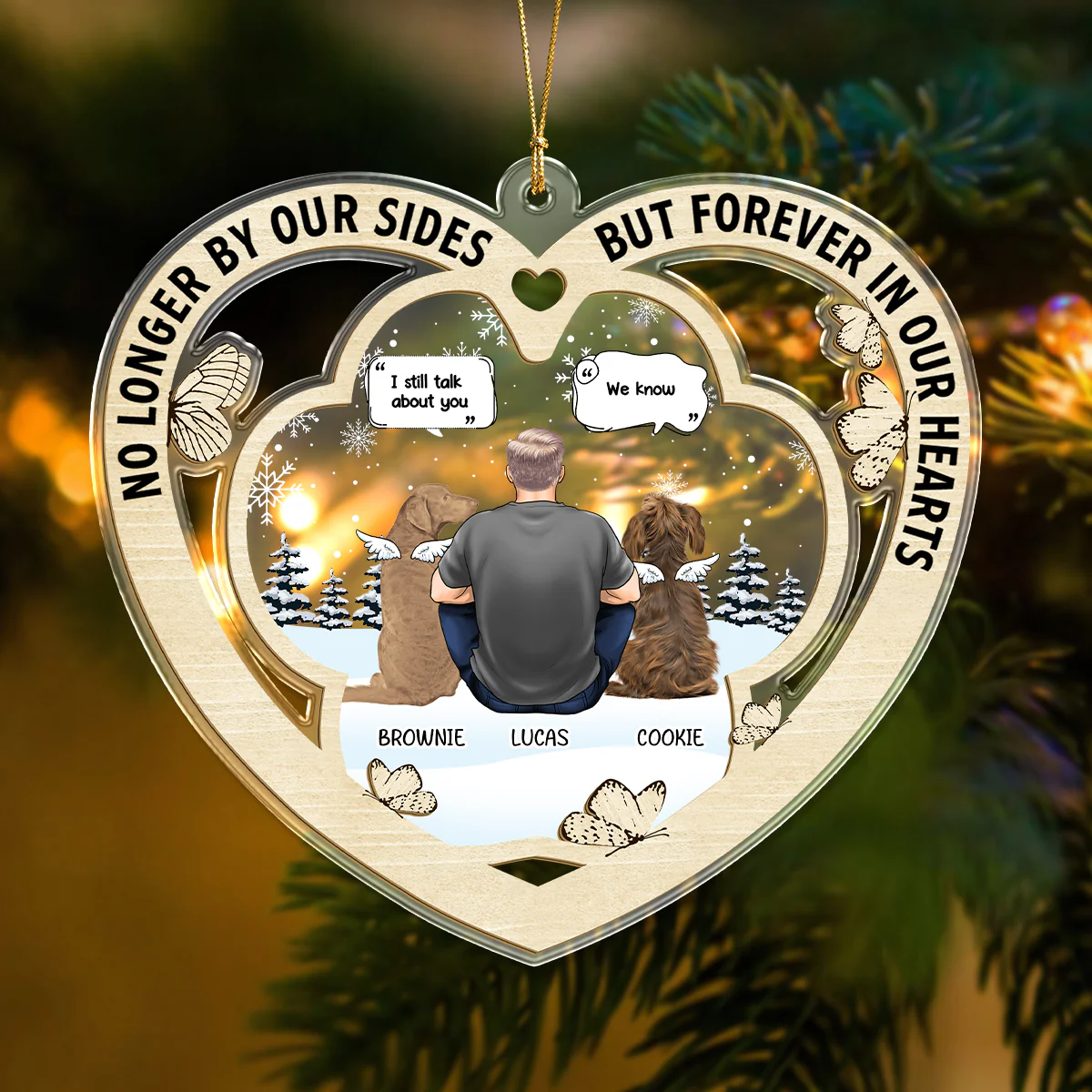 You Were My Favorite Hello And Hardest Goodbye Christmas Memorial Acrylic Ornament Gift For Dog Lovers LM32 895917 - Image 2