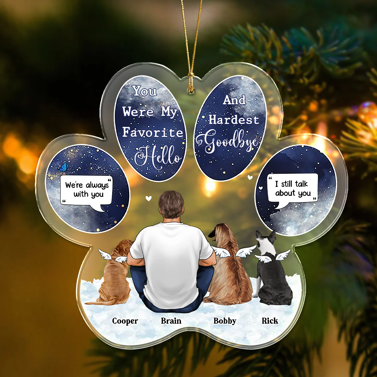 You Were My Favorite Hello And Hardest Goodbye - Personalized Custom Shaped Acrylic Ornament LM32 895915 - Image 2