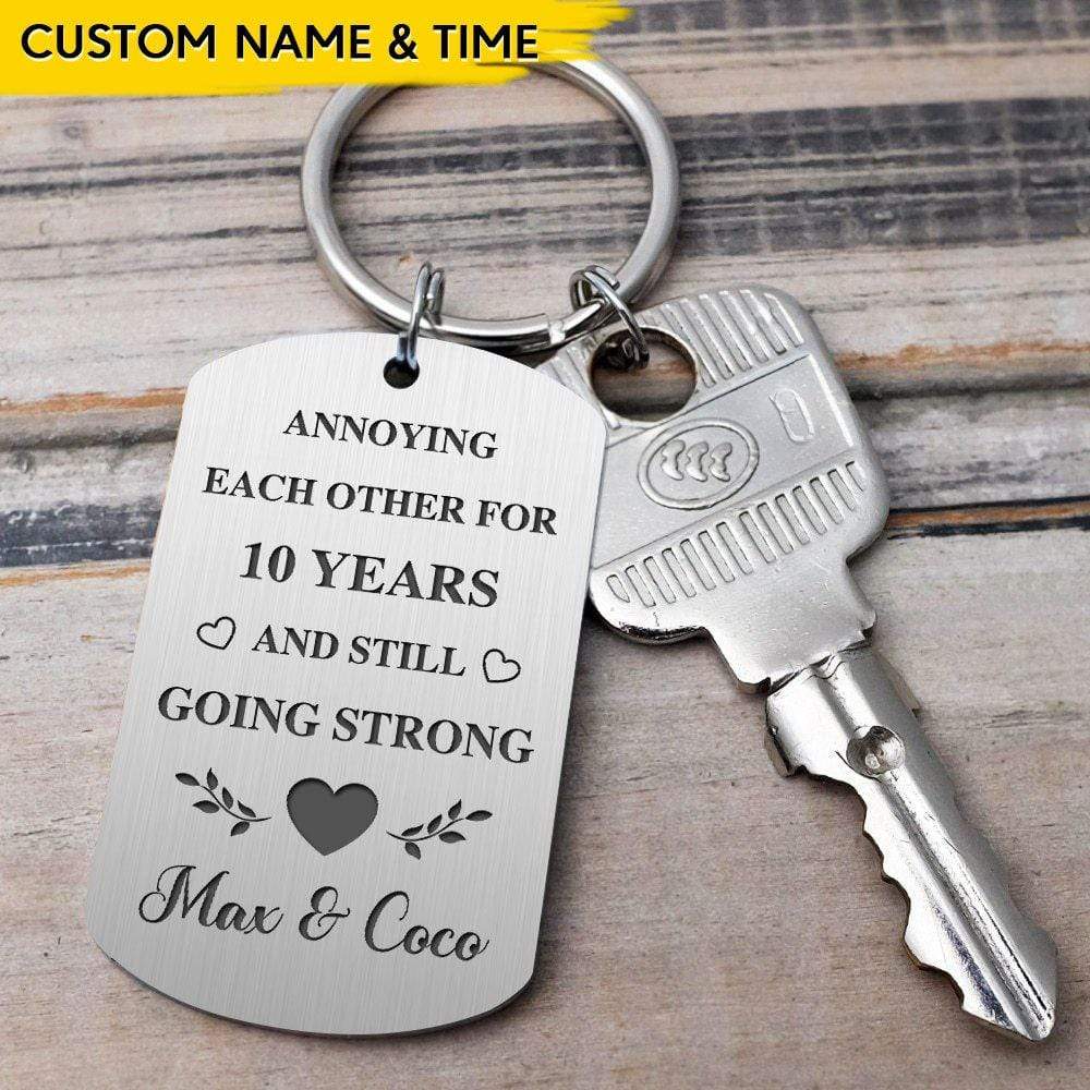 Annoying Each Other Custom Photo Family Metal Keychain HN590 - Image 3