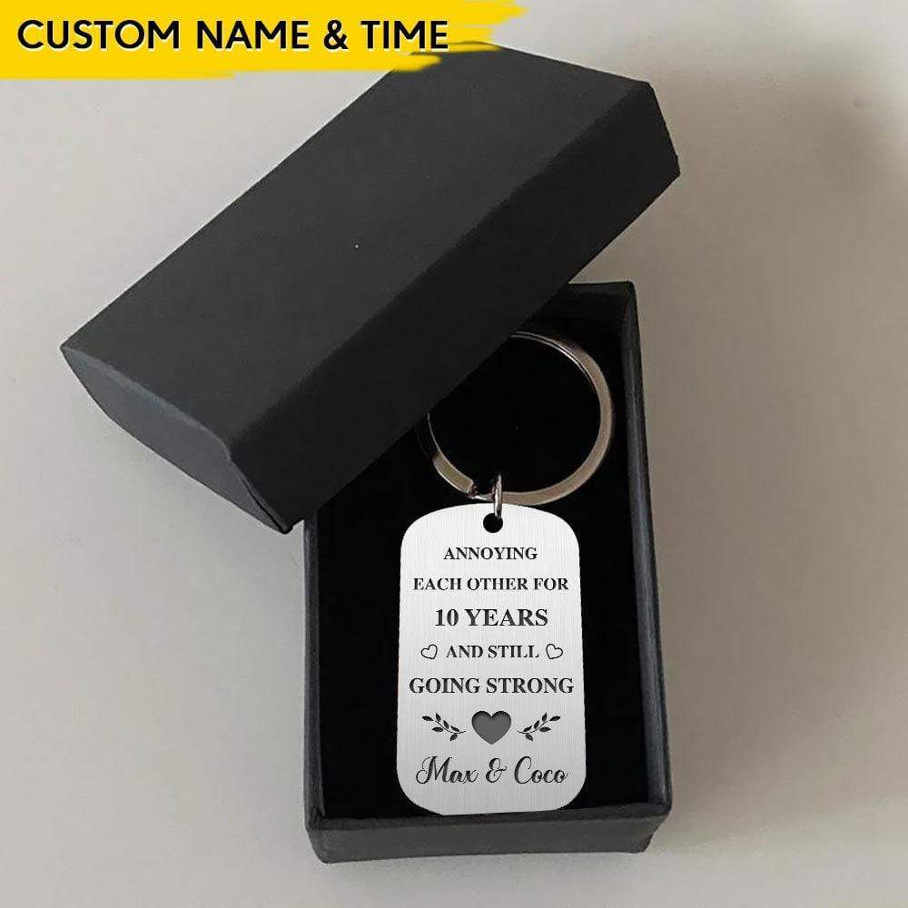Annoying Each Other Custom Photo Family Metal Keychain HN590 - Image 4
