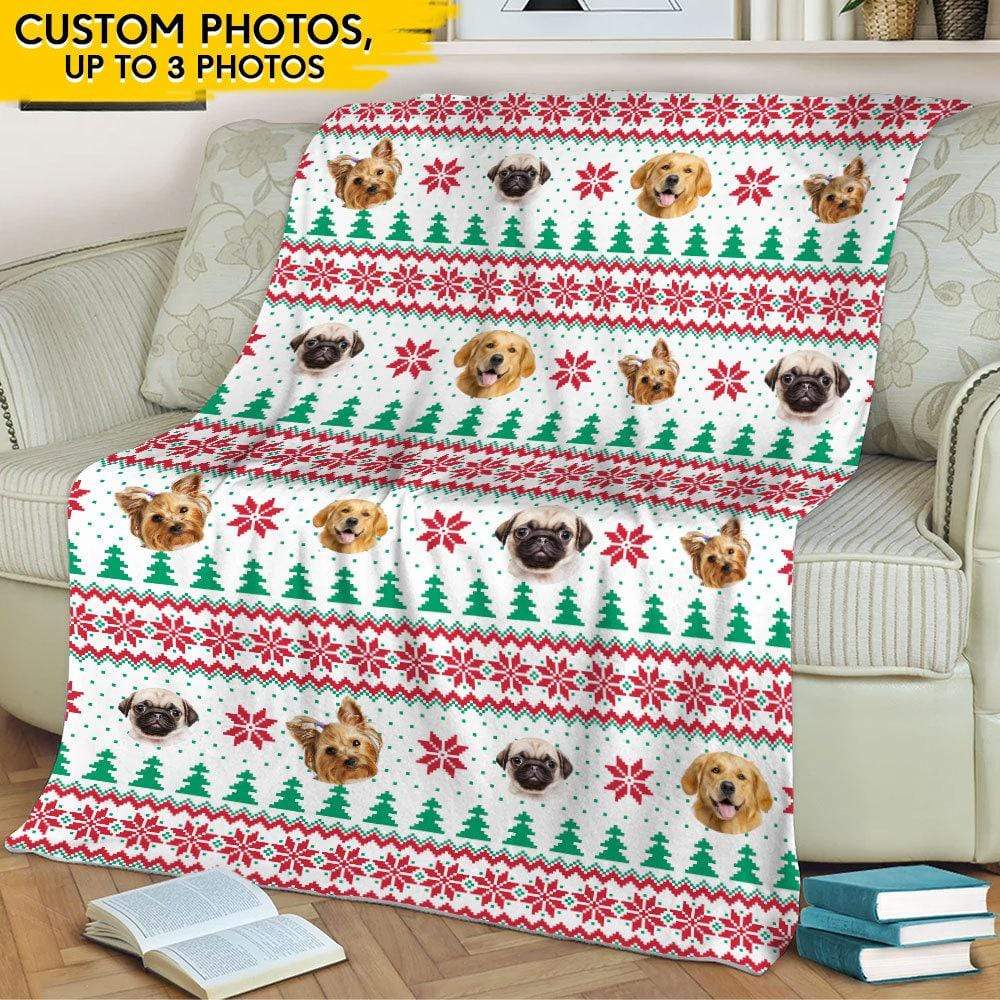 Christmas Dog Ugly Sweater Pattern Blanket 891603 - Image 3