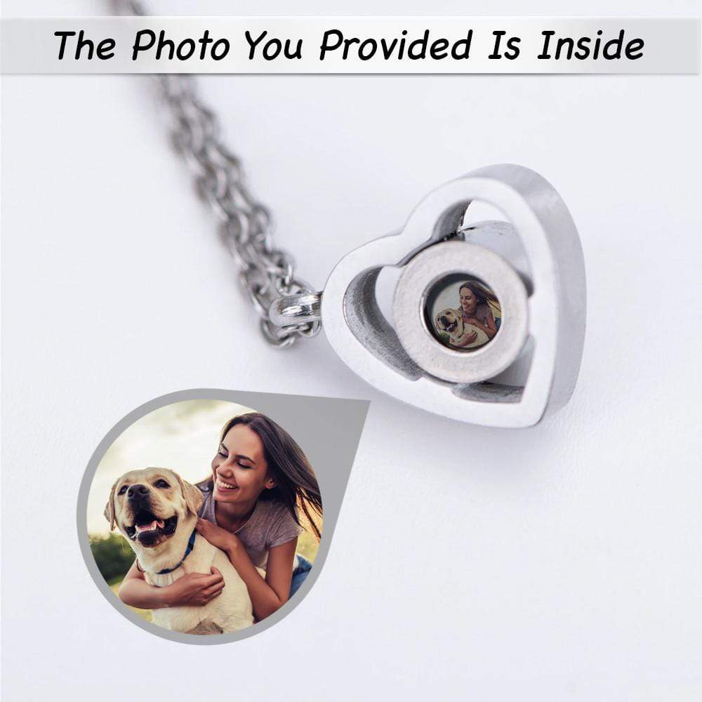 Custom Couple Photo Projection Necklace HN590 - Image 2