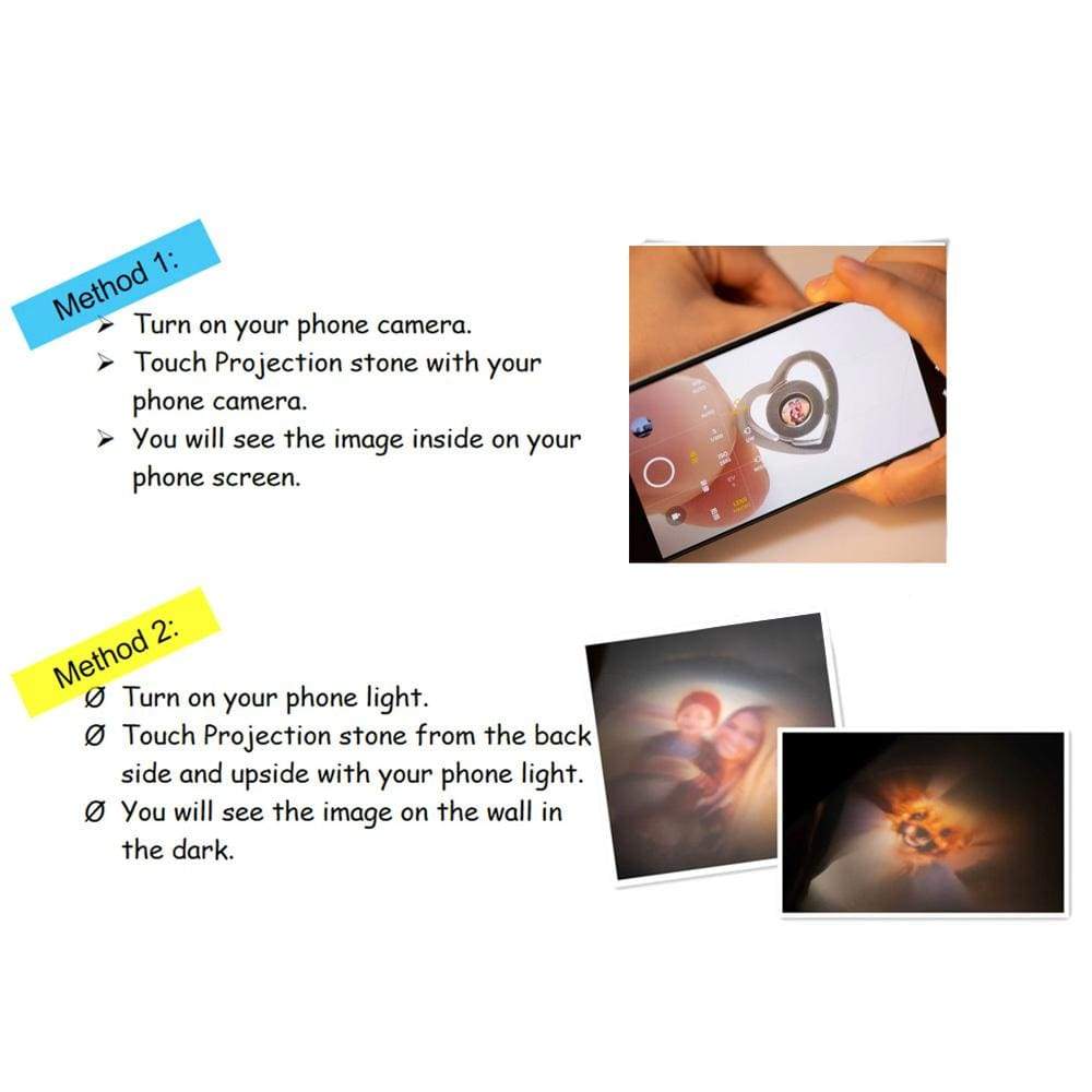 Custom Couple Photo Projection Necklace HN590 - Image 4