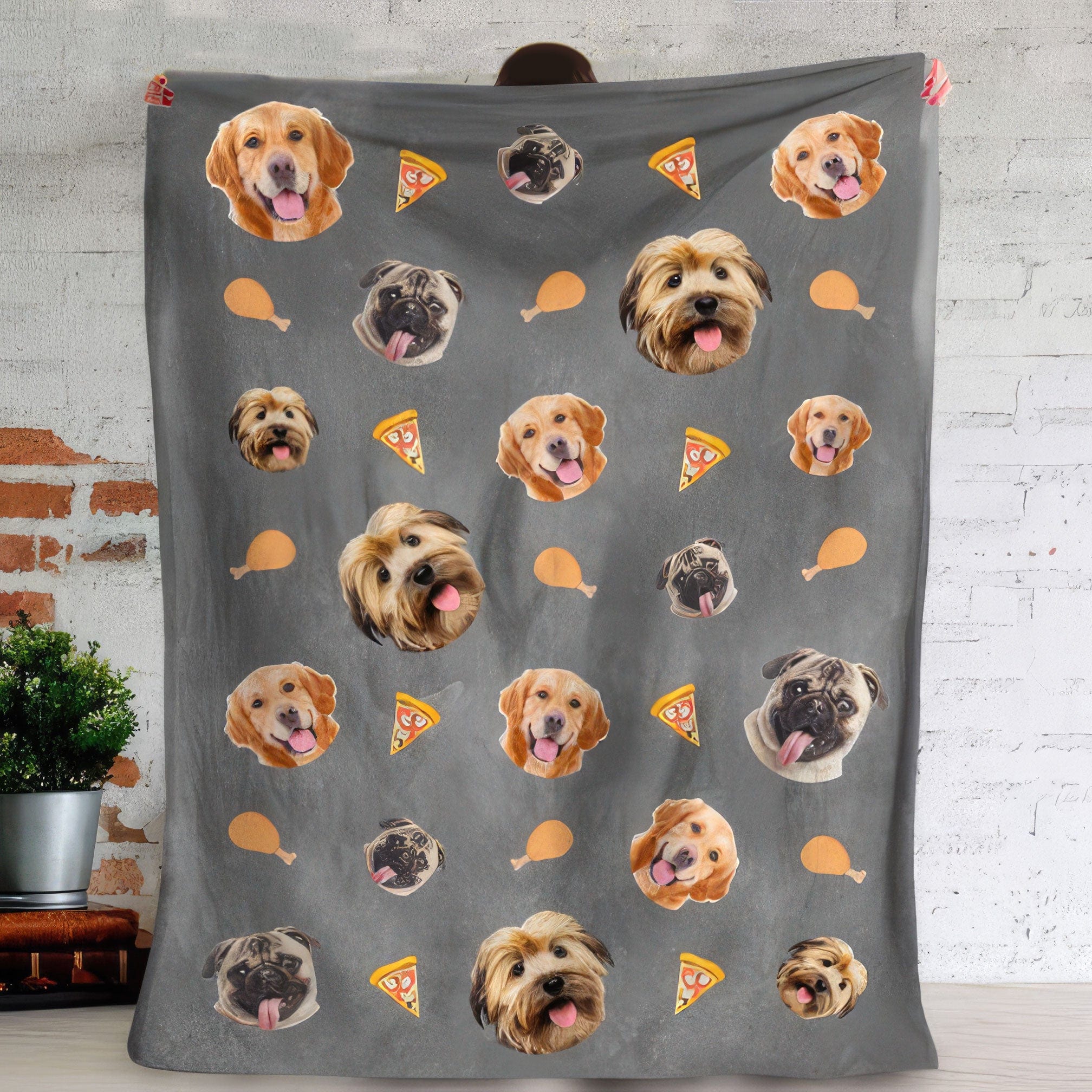 Custom Pet Photo And Accessories Pattern Dog Cat Blanket T286 891319 - Image 2