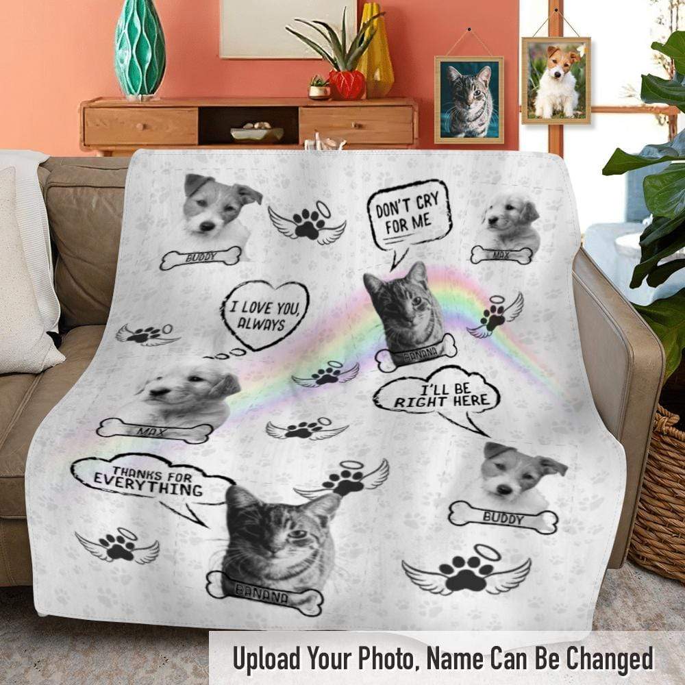 Don't Cry For Me I'm Ok Custom Photo Dog Blanket 891609 - Image 2