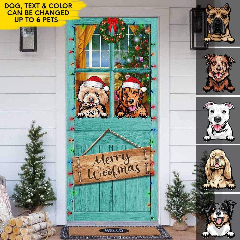 Merry Woofmas Happy Pawlidays Dog Door Cover HN590 - Image 3