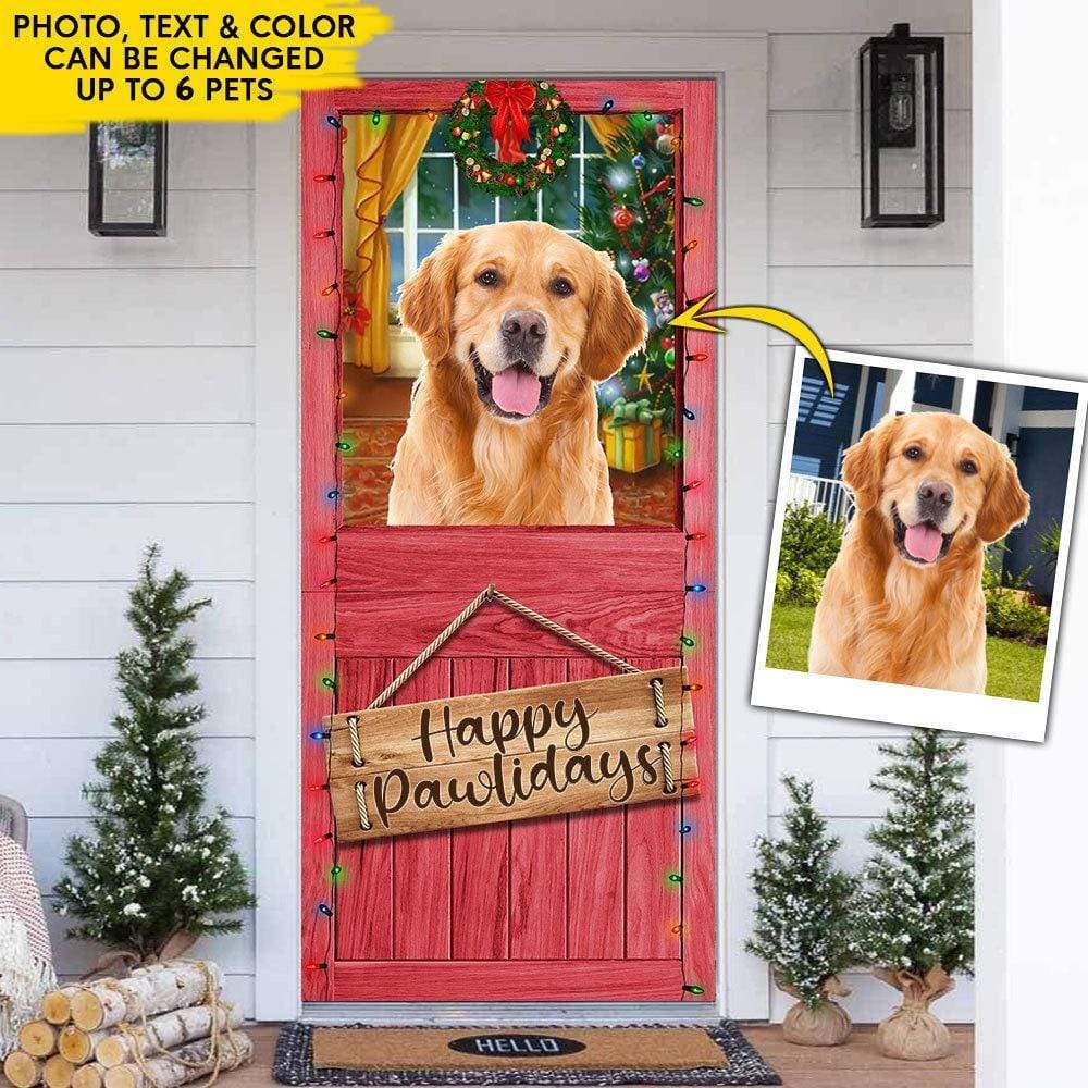 Merry Woofmas Happy Pawlidays Dog Door Cover HN590 - Image 4