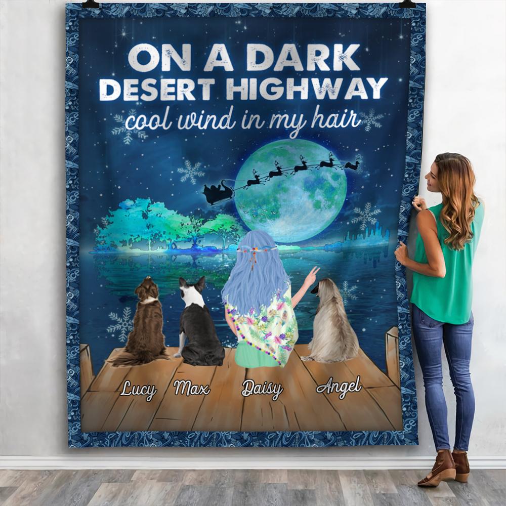 Dark Desert Highway Cool Wind In My Hair Dog Hippie Blanket 891615 - Image 2