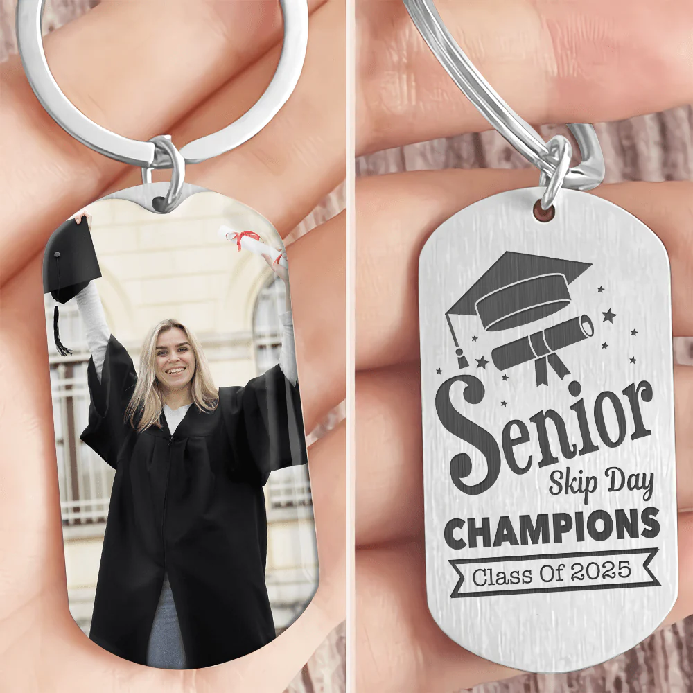 Senior Skip Day Champions Class Of 2025 Graduation Metal Keychain 890371 - Image 3