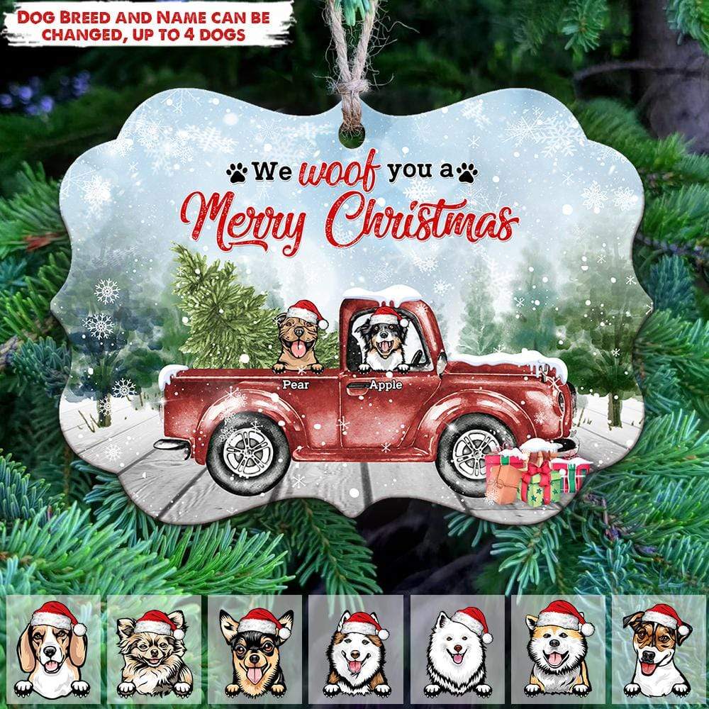 We Woof You A Merry Christmas Dog Ornament, HN590