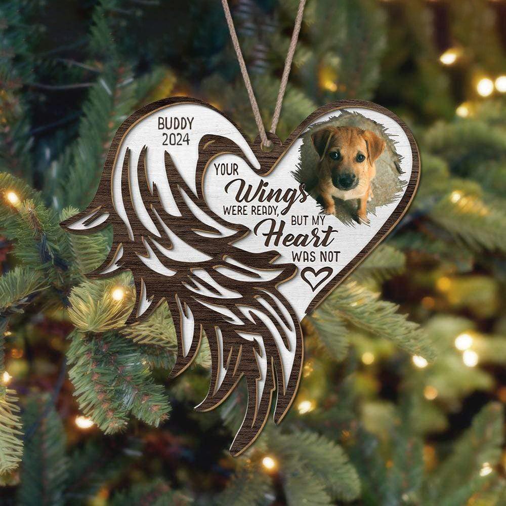 Your Wings Were Ready But My Heart Was Not Dog Cat Layered Wood Ornament HN590 - Image 3