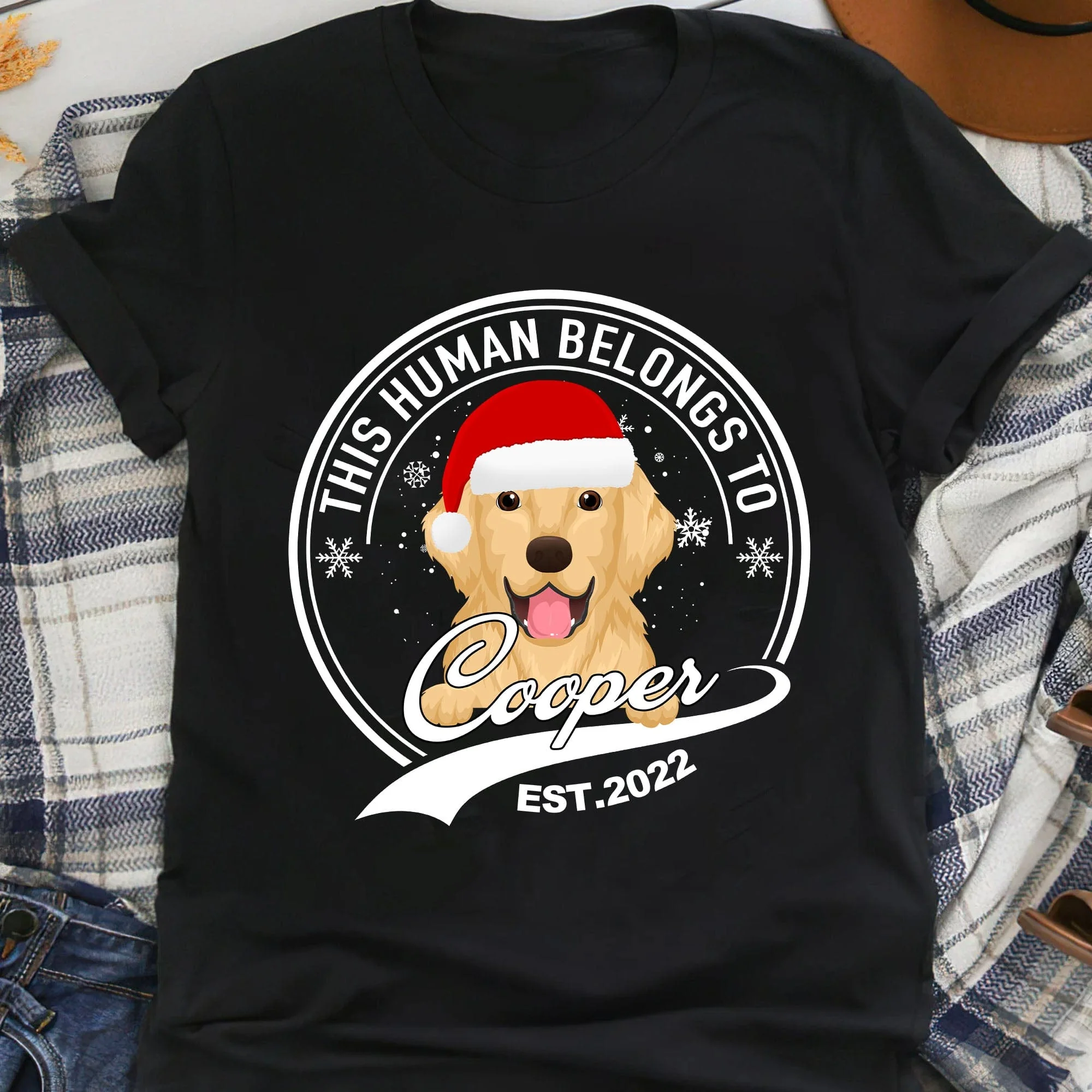 Human Belongs Christmas Personalized Custom Photo Dog Shirt Dark C471 - Image 6