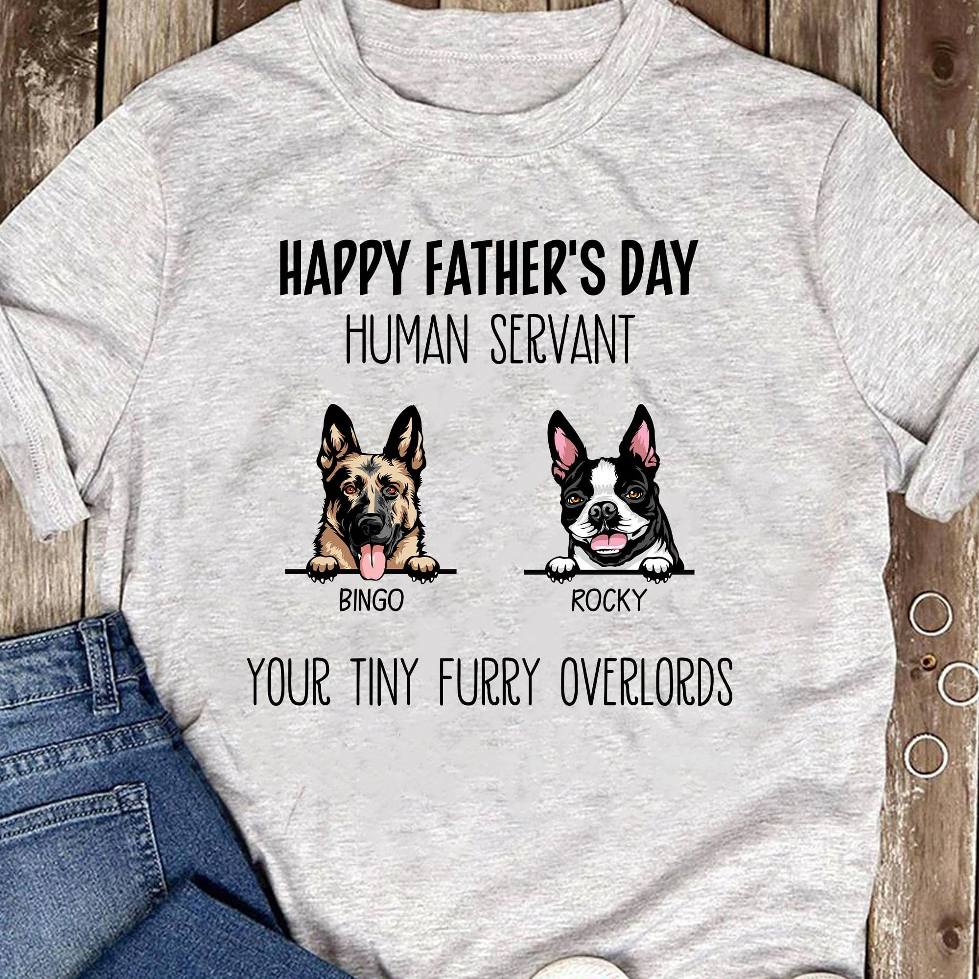 Human Servant Personalized Custom Dog Bright Shirt C334
