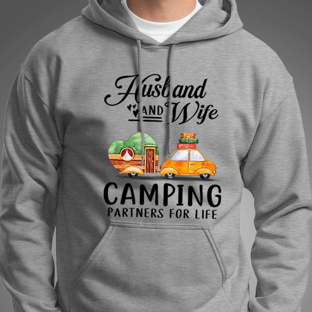 Husband And Wife Camping Partners For Life Shirt - Image 3