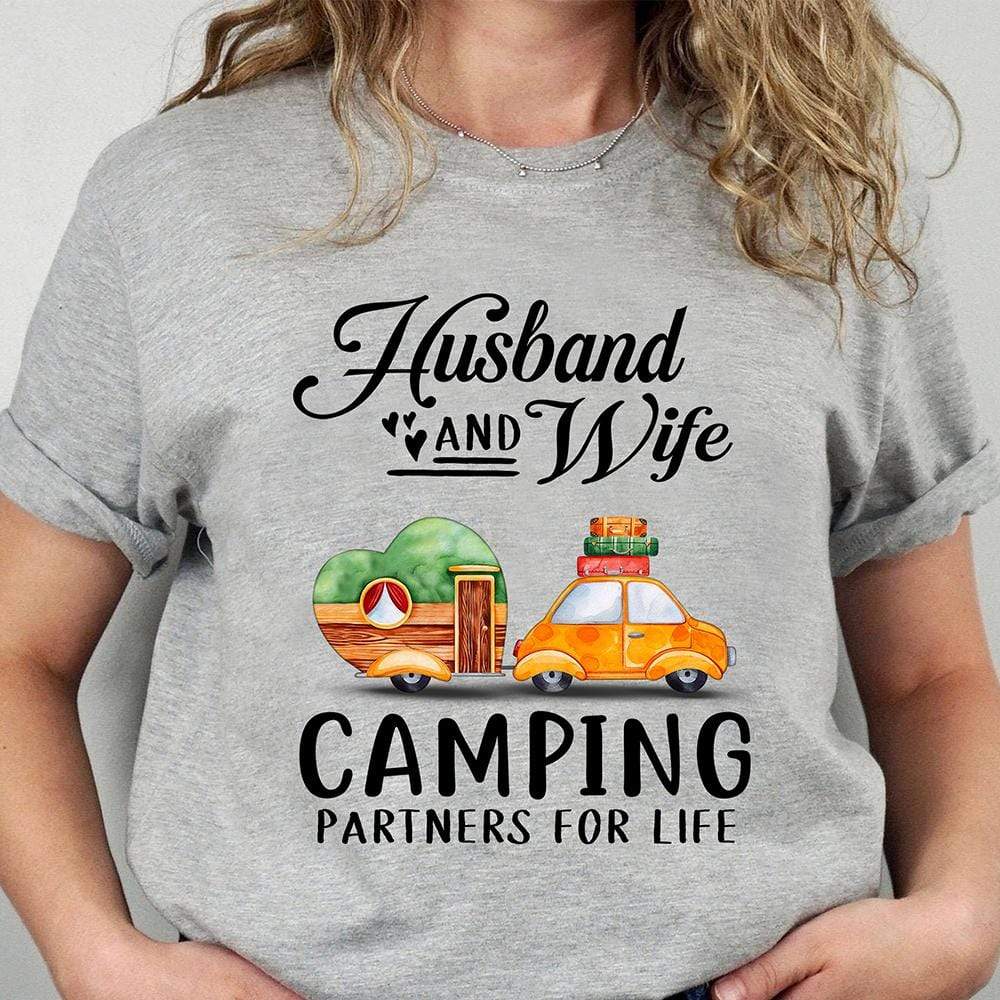 Husband And Wife Camping Partners For Life Shirt - Image 5