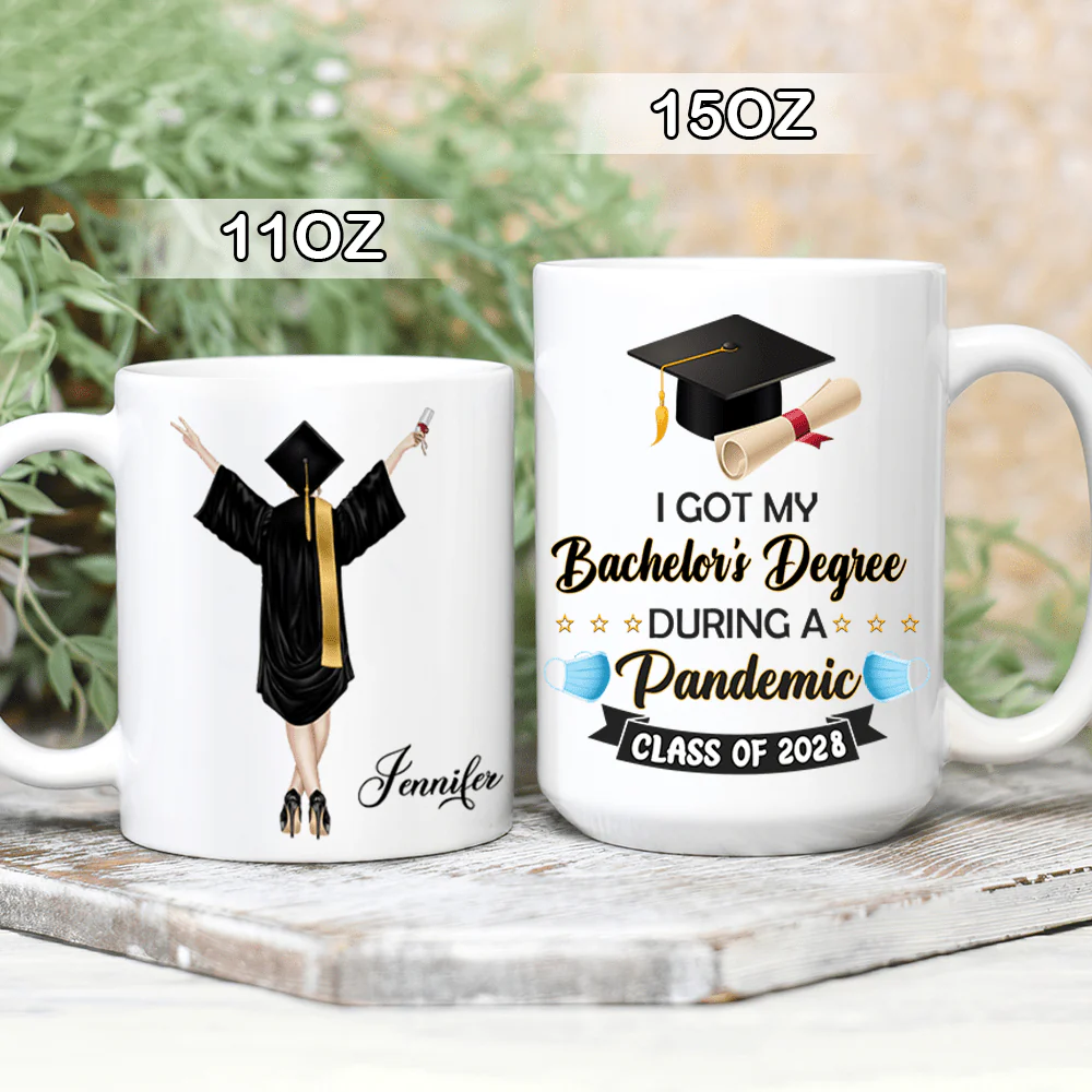 Personalized Clipart I Got Graduated During A Pandemic Graduation Mug LM32 893095 - Image 7